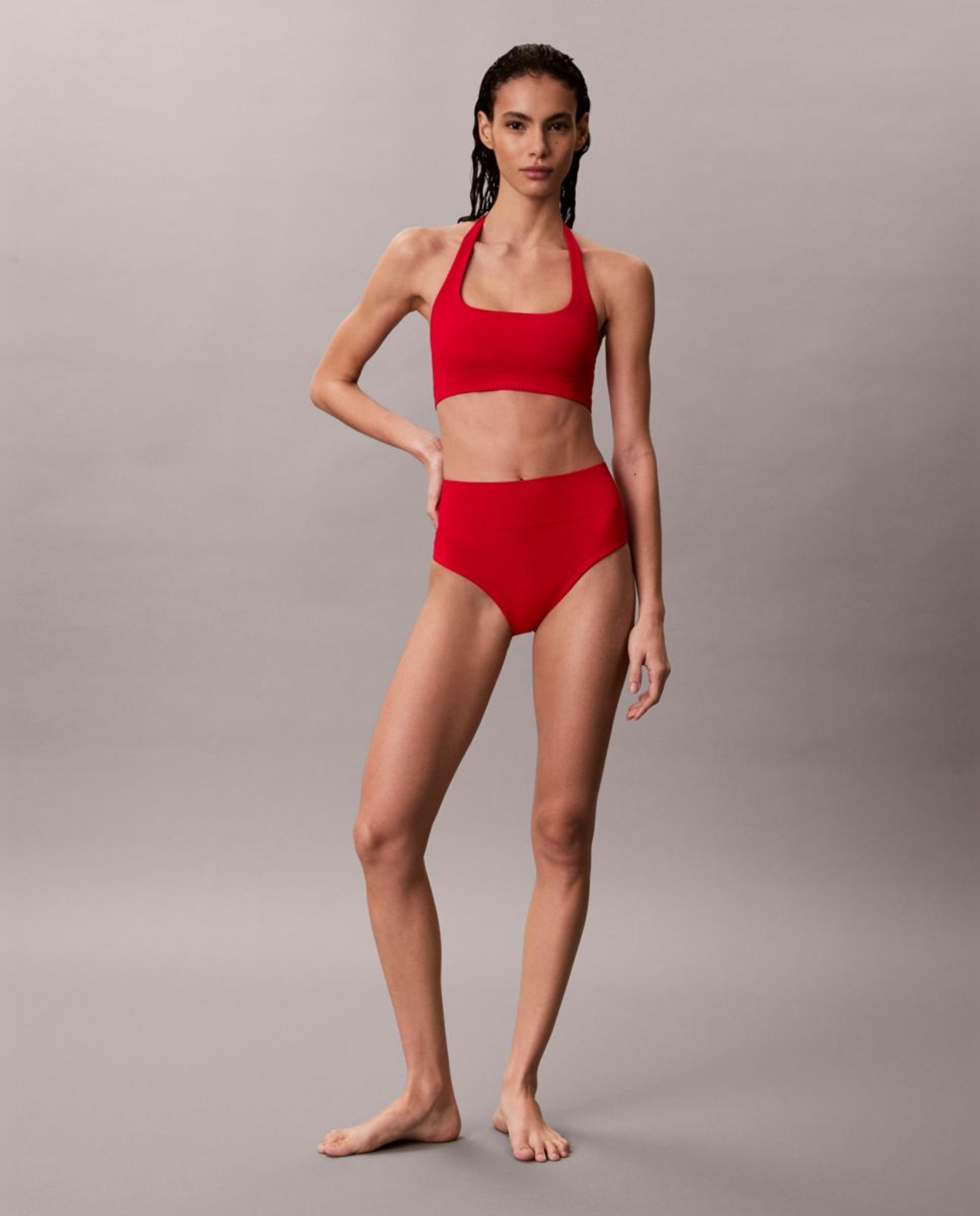 Parte de Cima de Biquíni Halter Vermelho-6