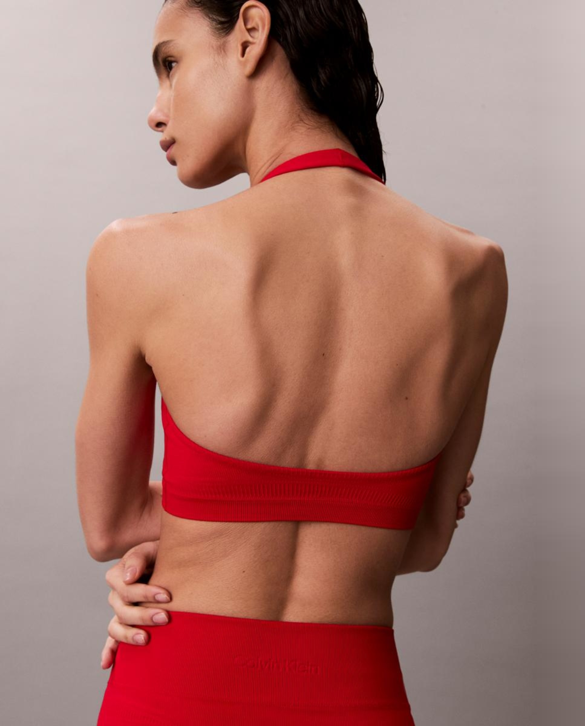 Parte de Cima de Biquíni Halter Vermelho-4