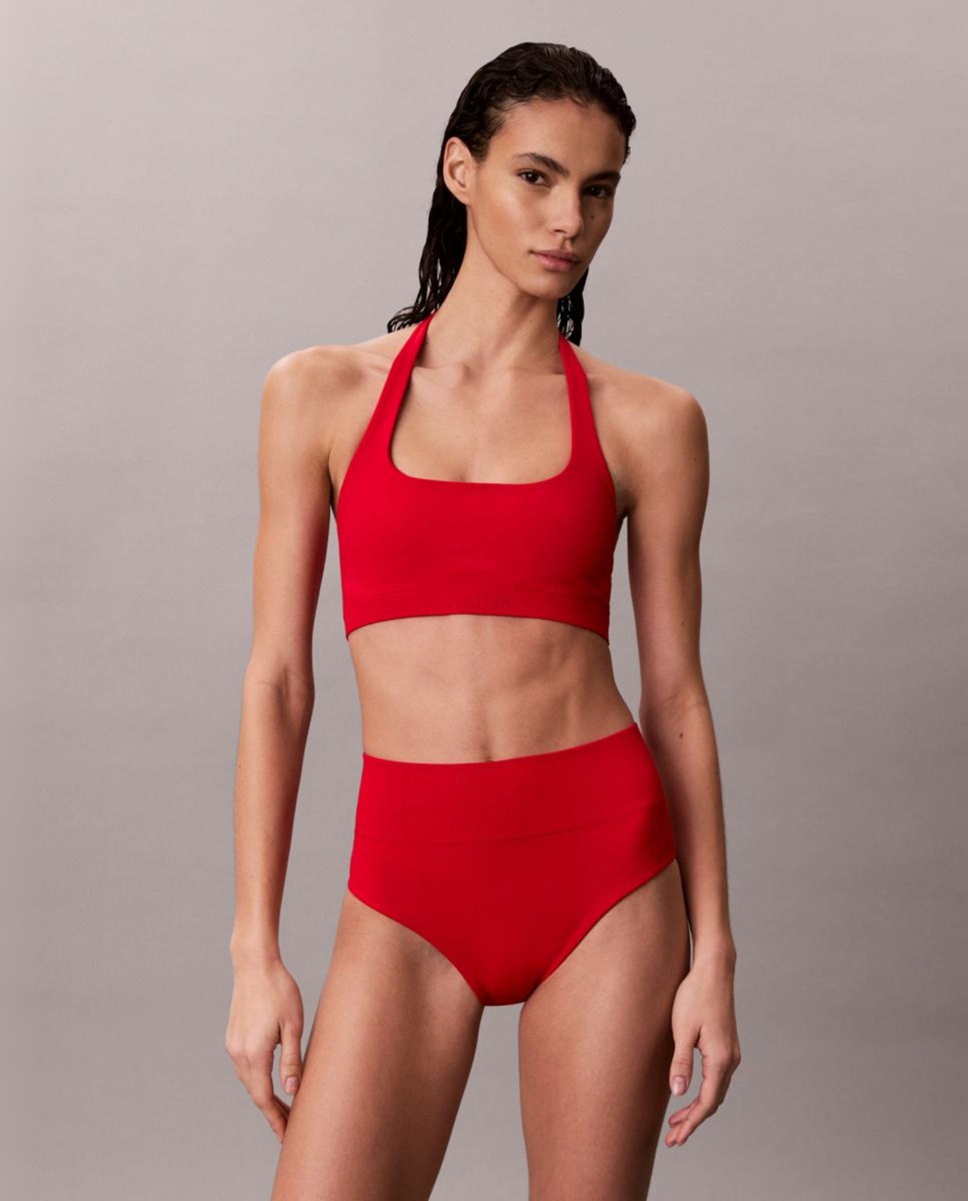 Parte de Cima de Biquíni Halter Vermelho-2