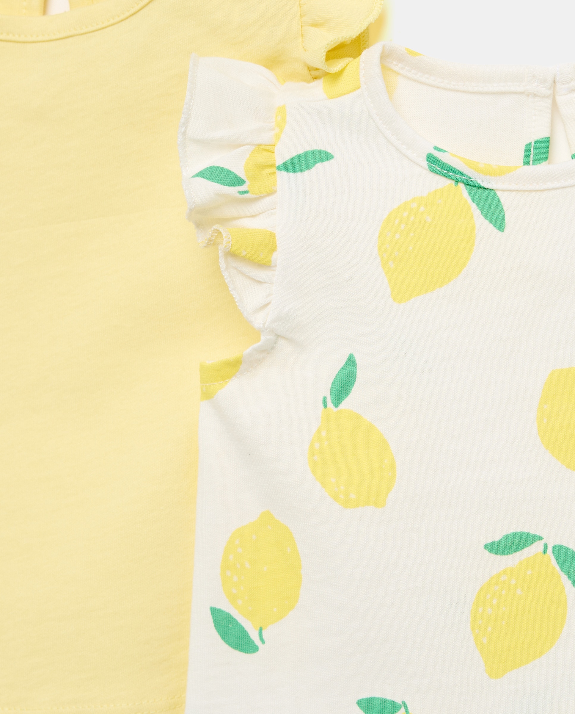 Pack de T-shirts sem Mangas de Bebé com Fantasia Branco-3