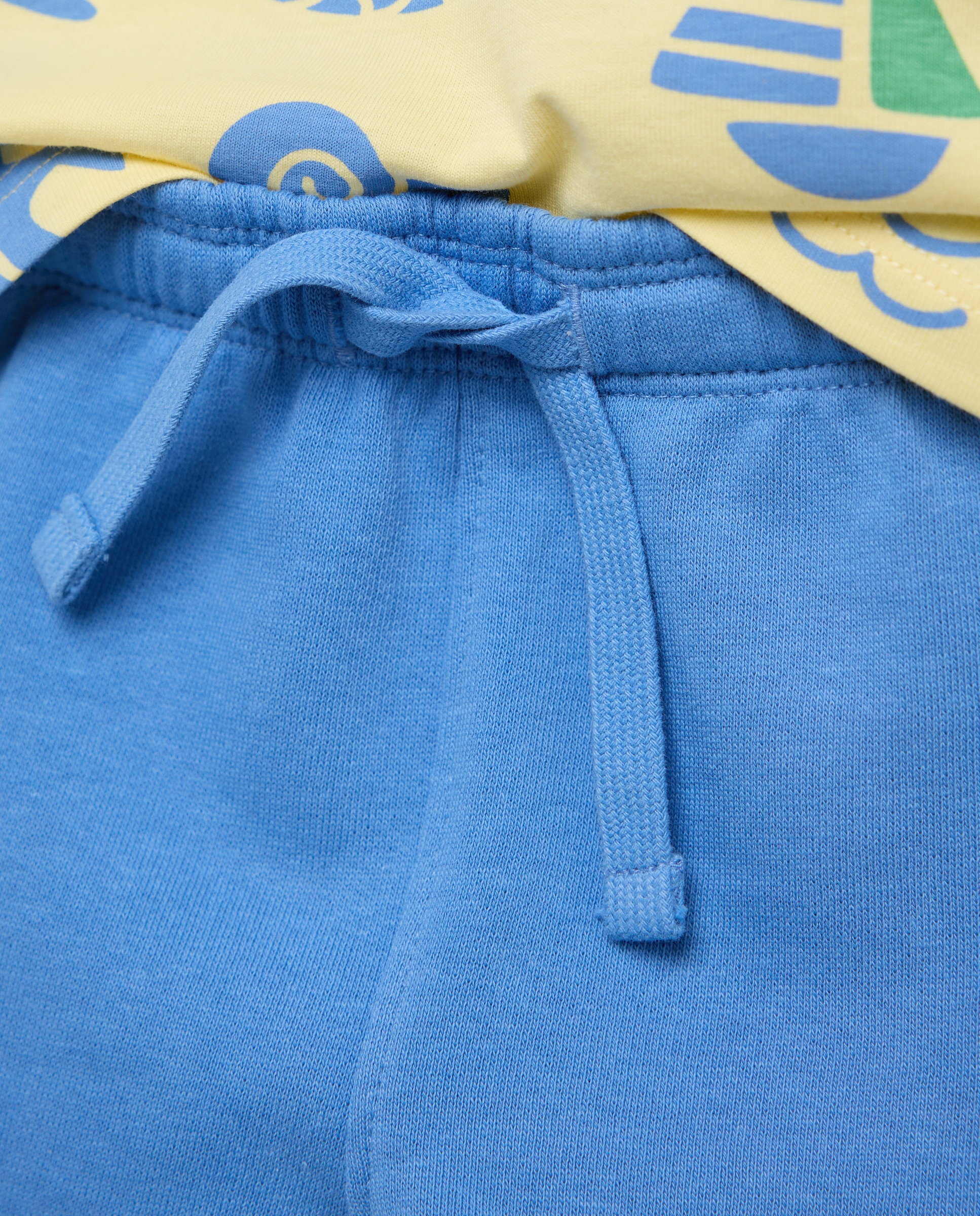 Conjunto de 2 Peças: T-shirt e Calções de Bebé com Estampado 400 Azul-3