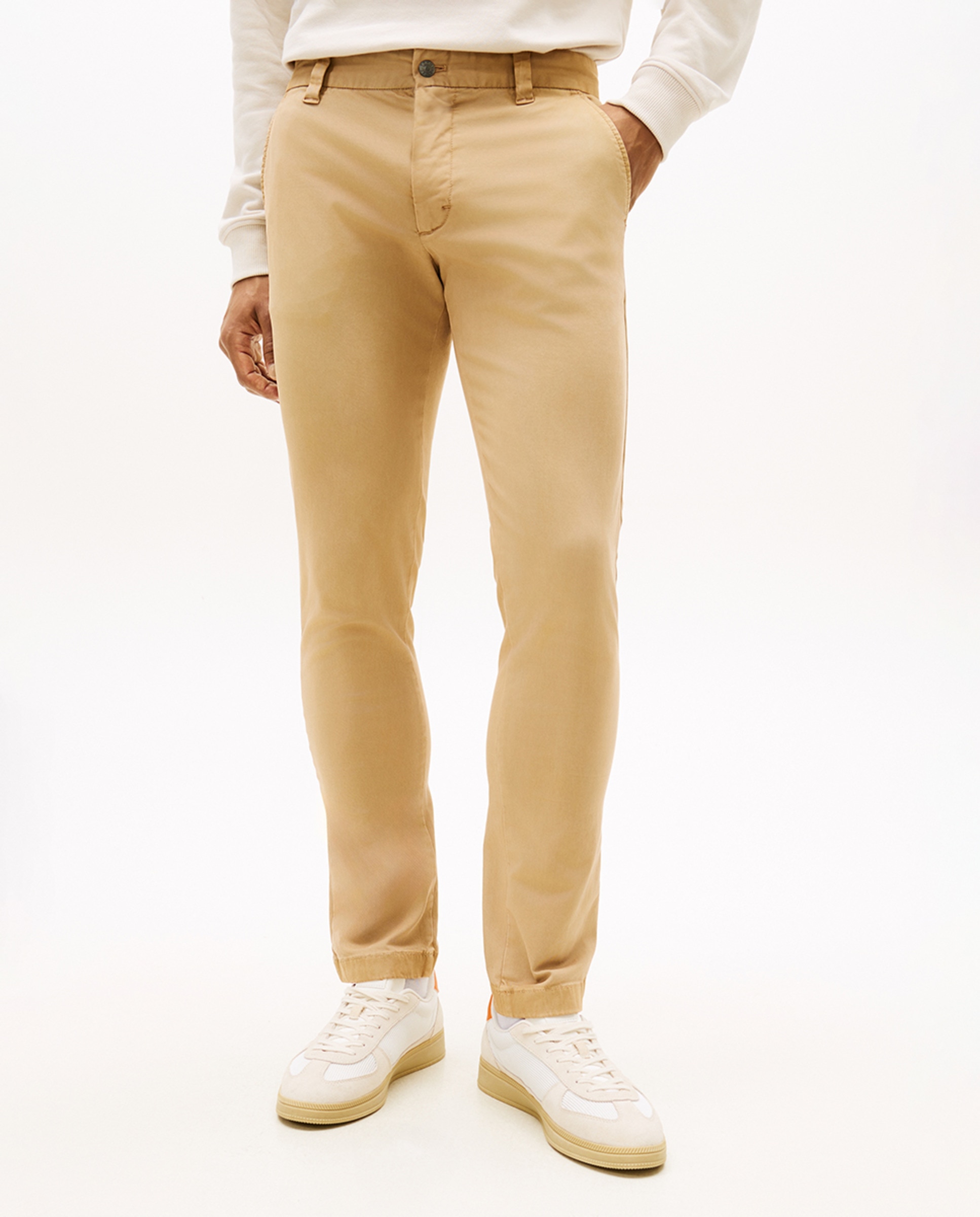 Calças Chino Scanton Slim Fit Castanho-claro-2