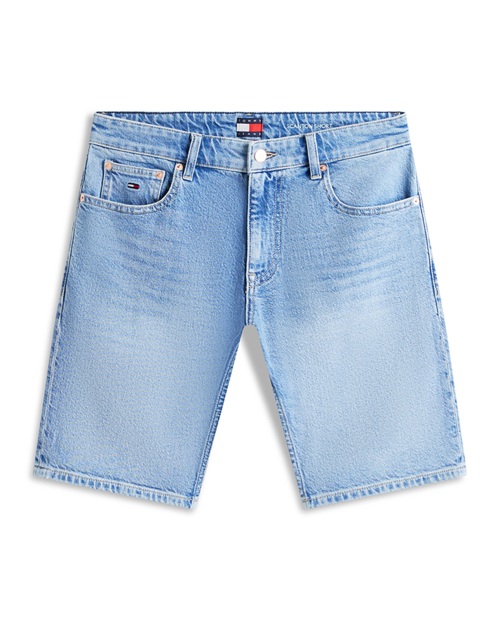 Bermudas Scanton Slim Fit com Lavagem Média Azul-5