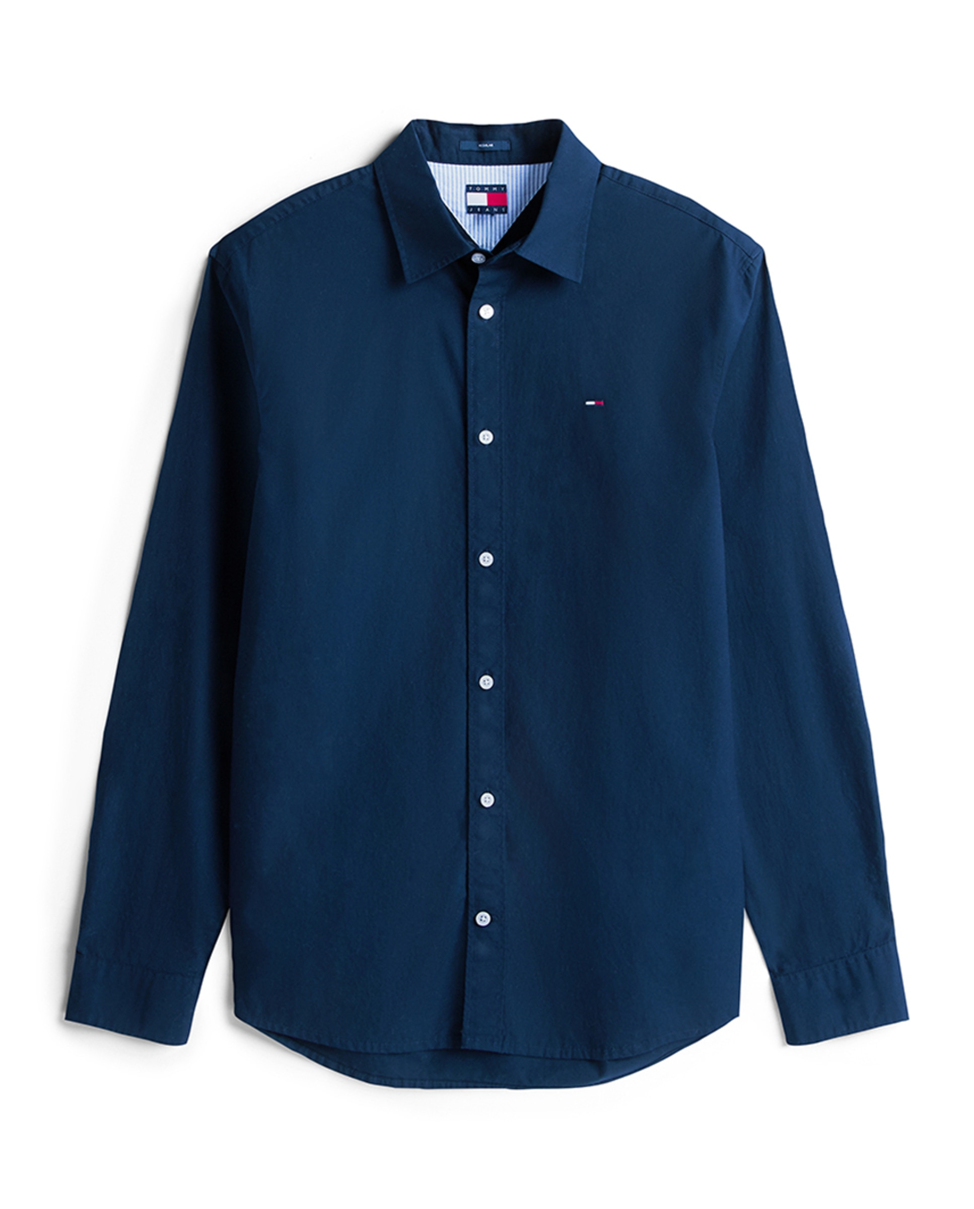 Camisa Regular Fit com Manga Comprida Azul-marinho-4