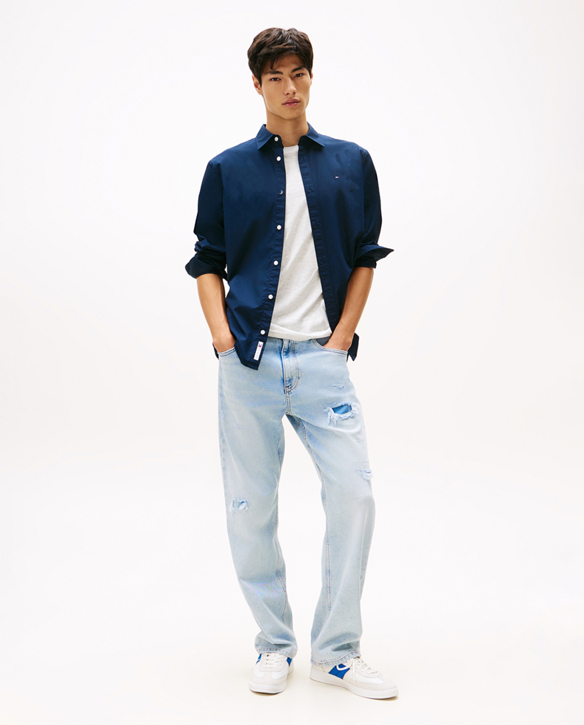 Camisa Regular Fit com Manga Comprida Azul-marinho-5