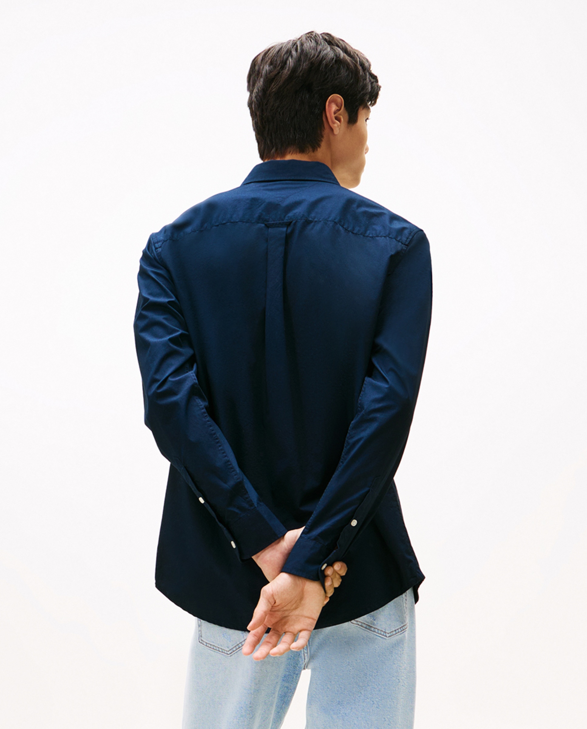 Camisa Regular Fit com Manga Comprida Azul-marinho-2