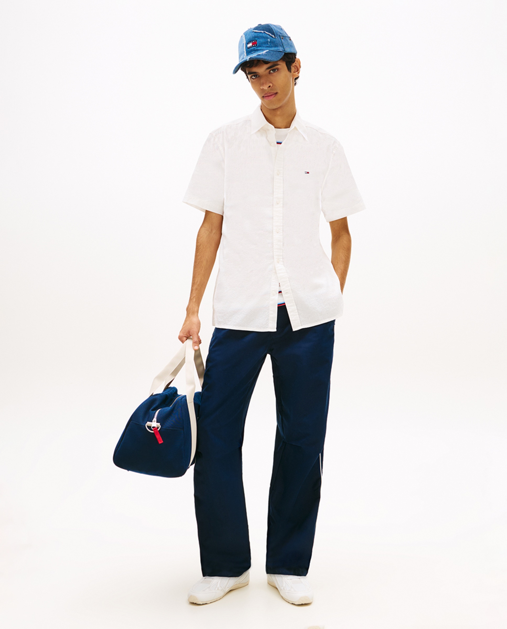 Camisa Regular Fit em Seersucker com Manga Curta Cru-5