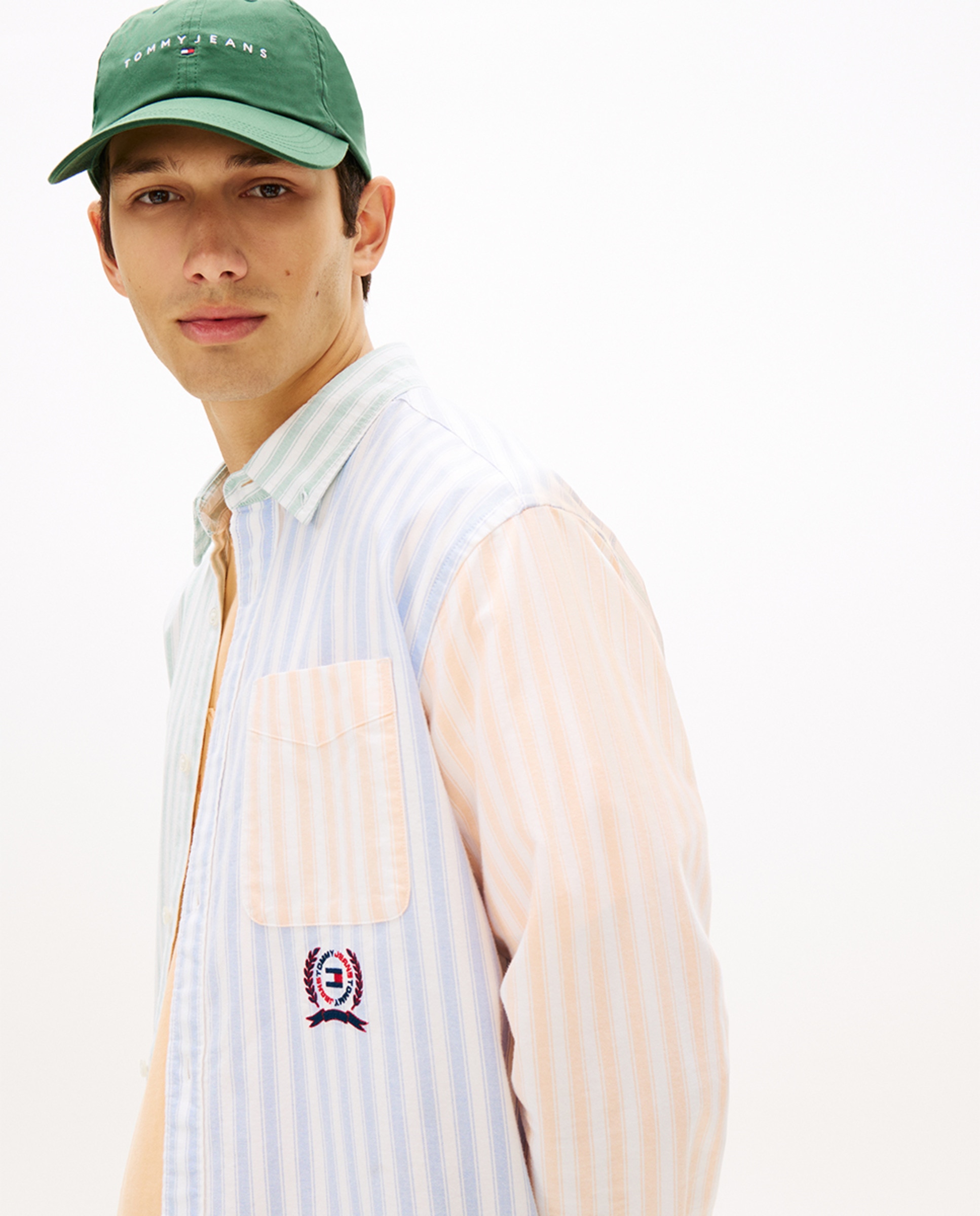 Camisa Oxford Relaxed Fit às Riscas Multicolor-3