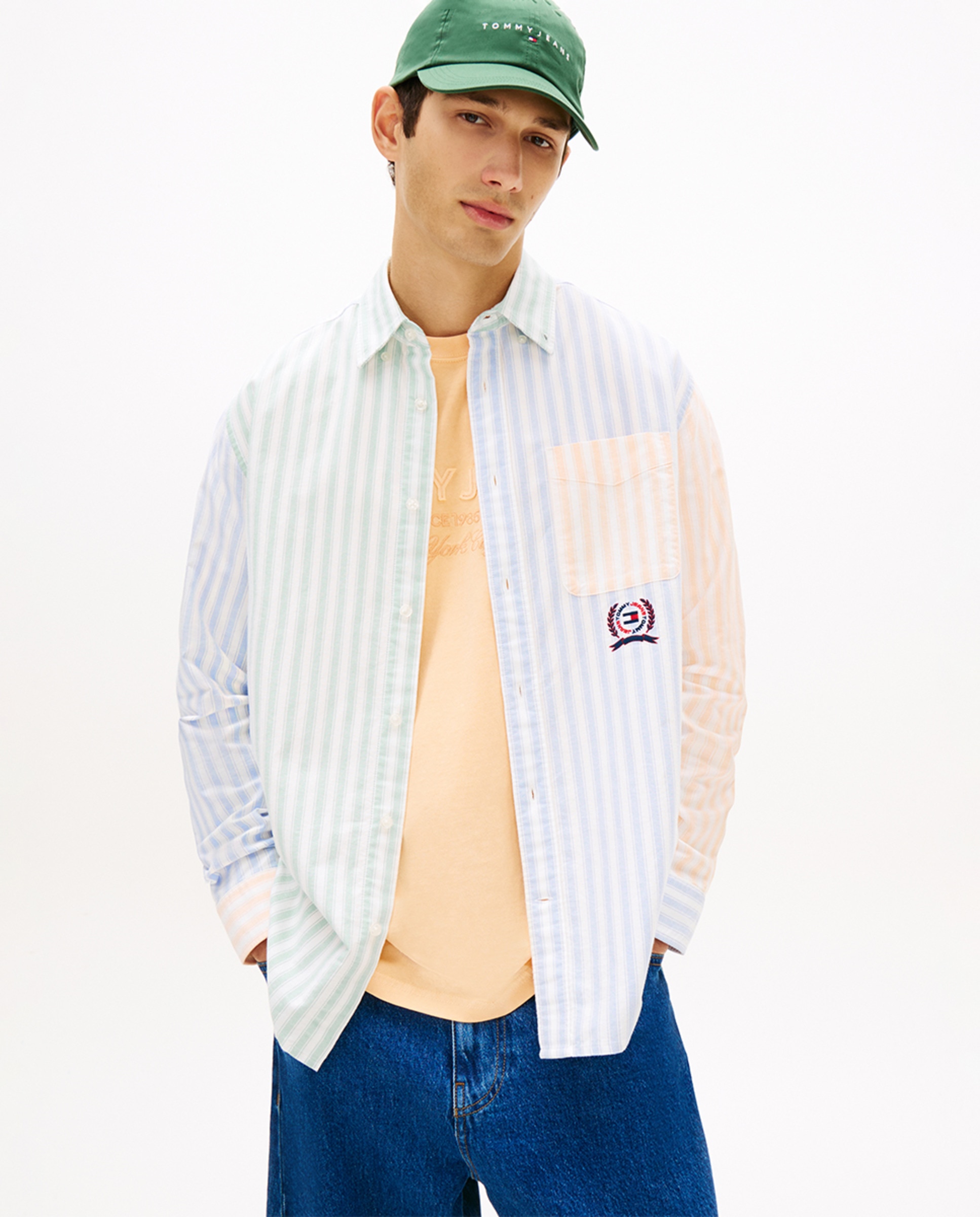 Imagem 0 de Camisa Oxford Relaxed Fit às Riscas