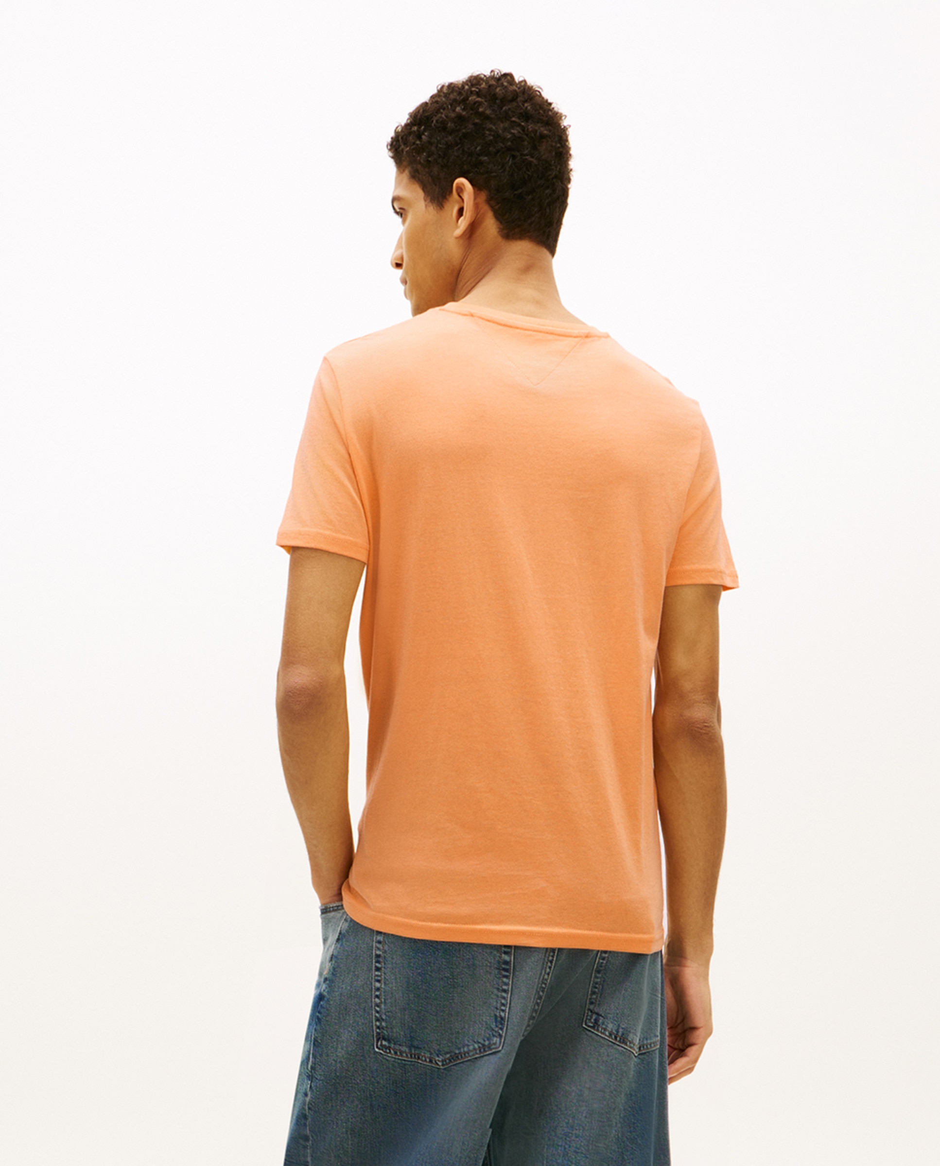 T-shirt Extra Slim Fit com Manga Curta Laranja-2