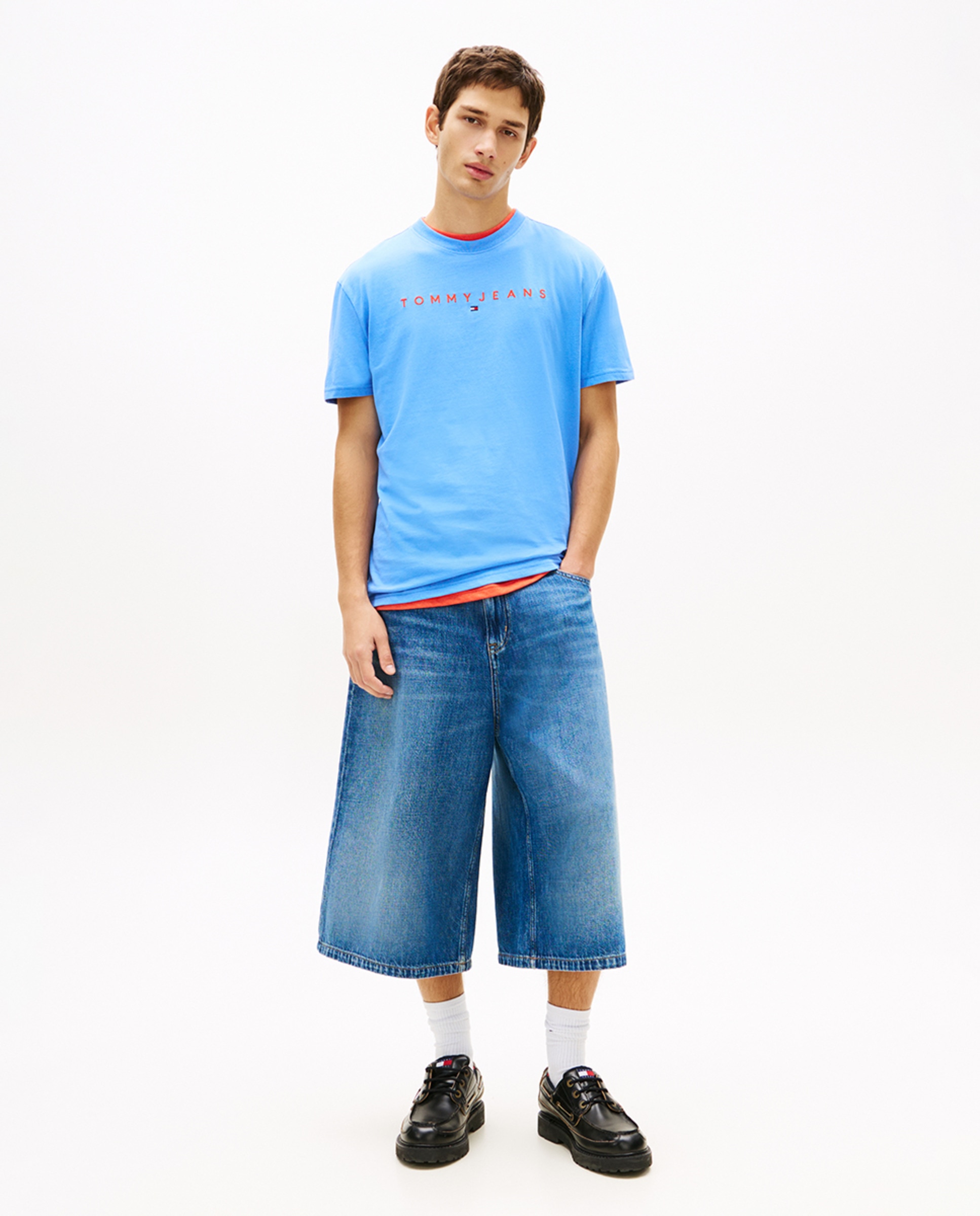 T-shirt Regular Fit de Manga Curta Azul-5