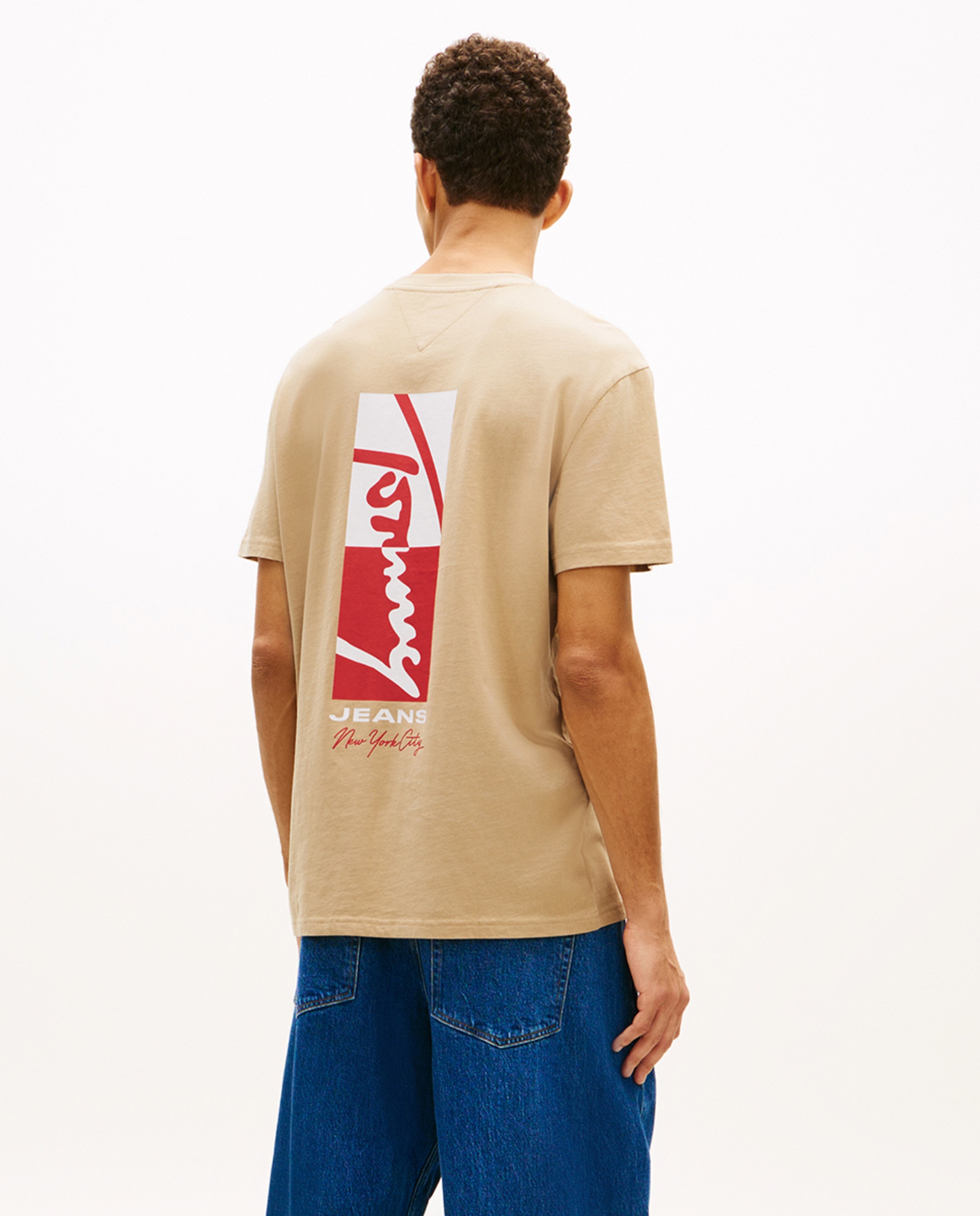 T-shirt Regular Fit de Manga Curta Bege-2