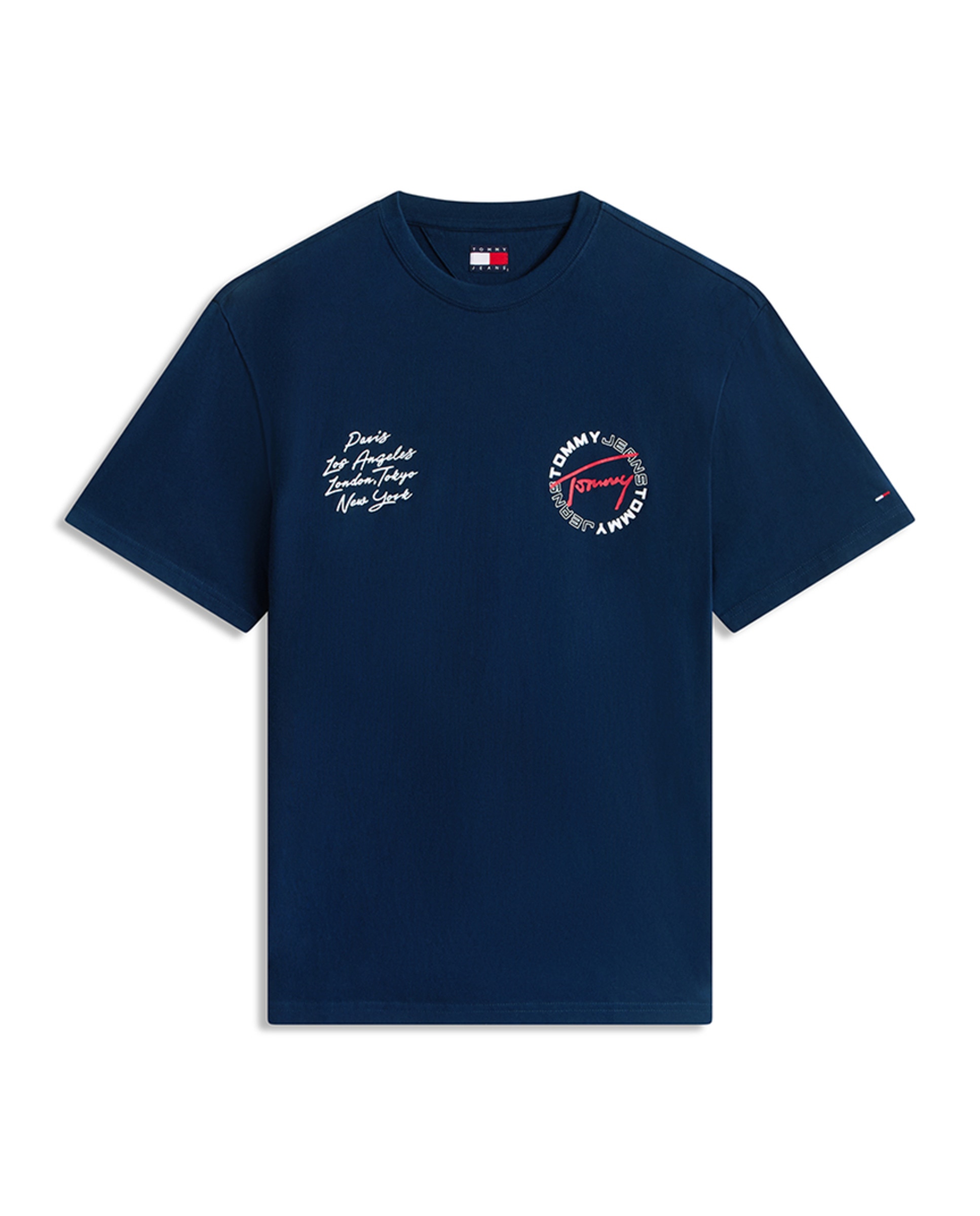T-shirt Relaxed Fit com Manga Curta Azul-marinho-4