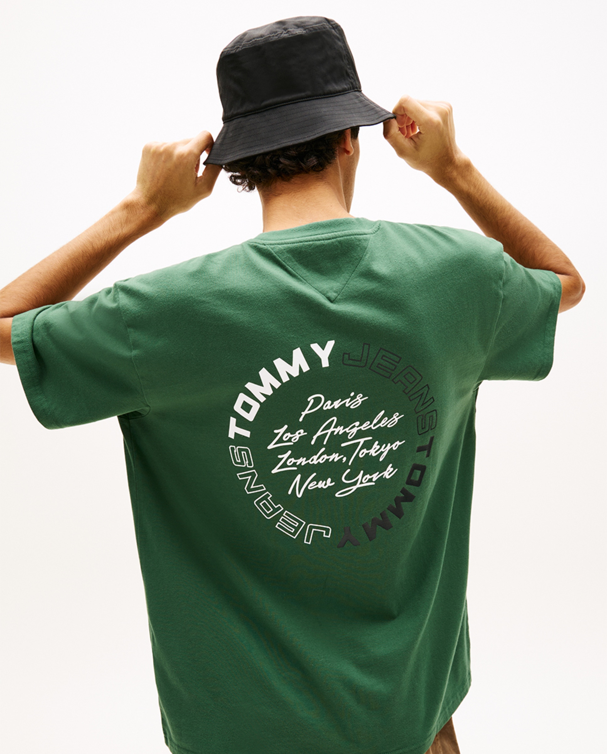 T-shirt Relaxed Fit com Manga Curta Verde-escuro-3
