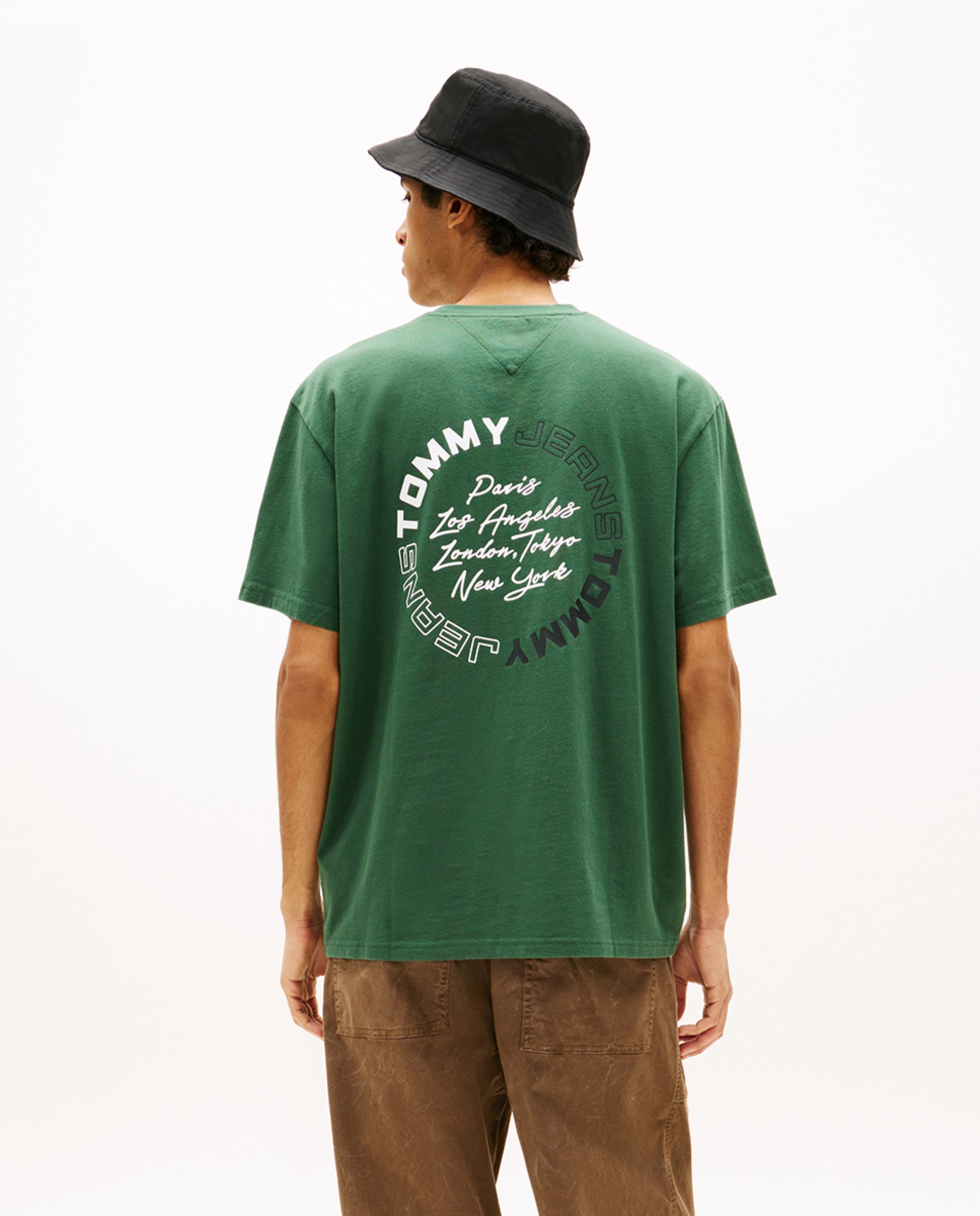 T-shirt Relaxed Fit com Manga Curta Verde-escuro-2