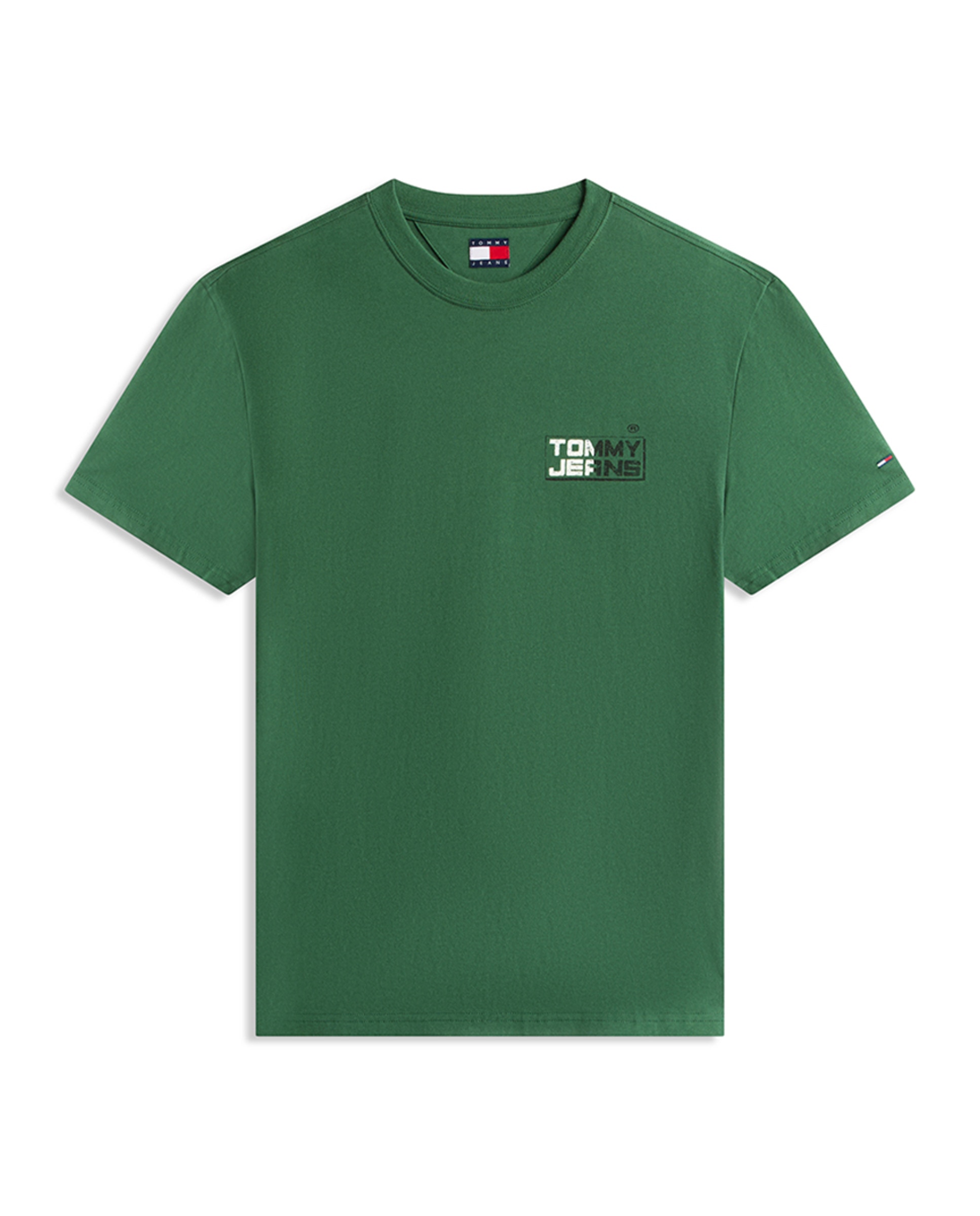 T-shirt Regular Fit de Manga Curta Verde-escuro-4