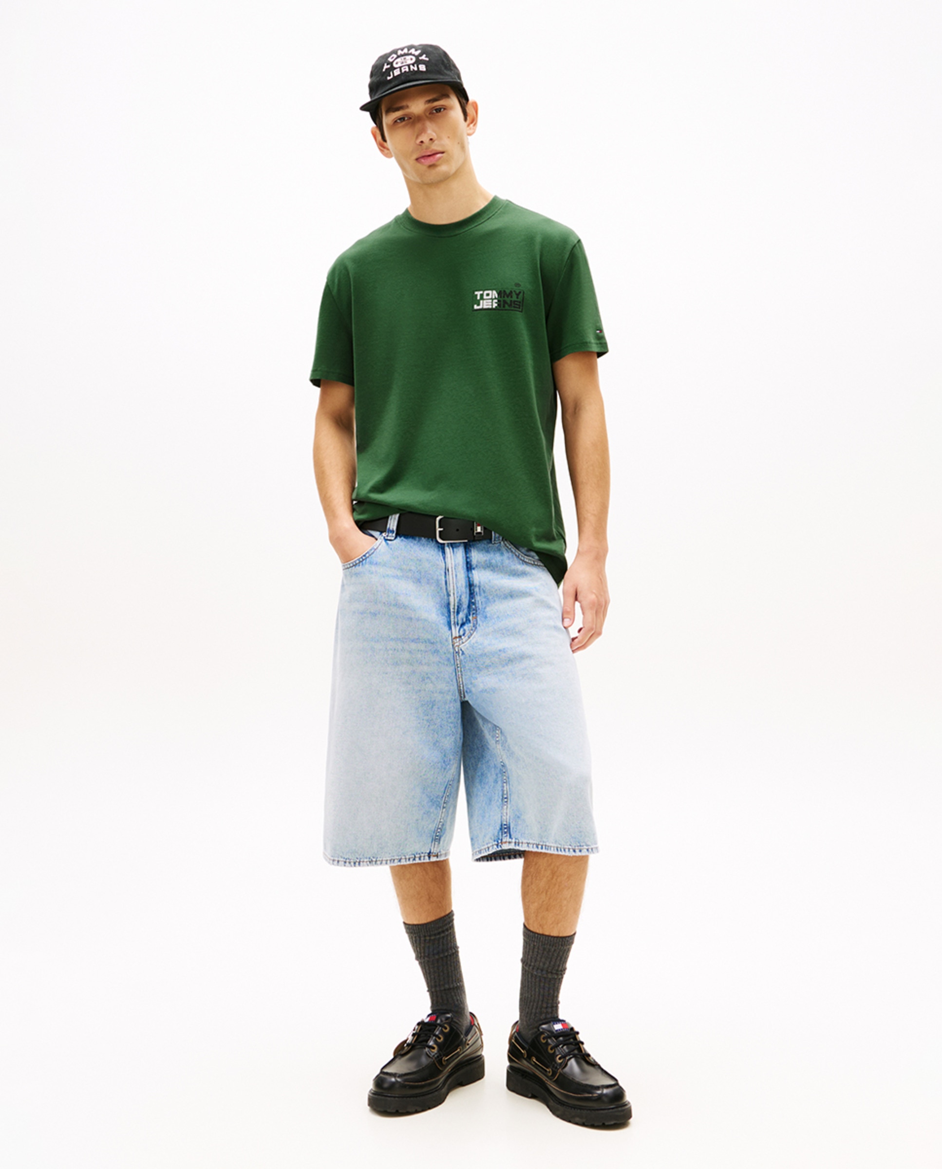 T-shirt Regular Fit de Manga Curta Verde-escuro-5
