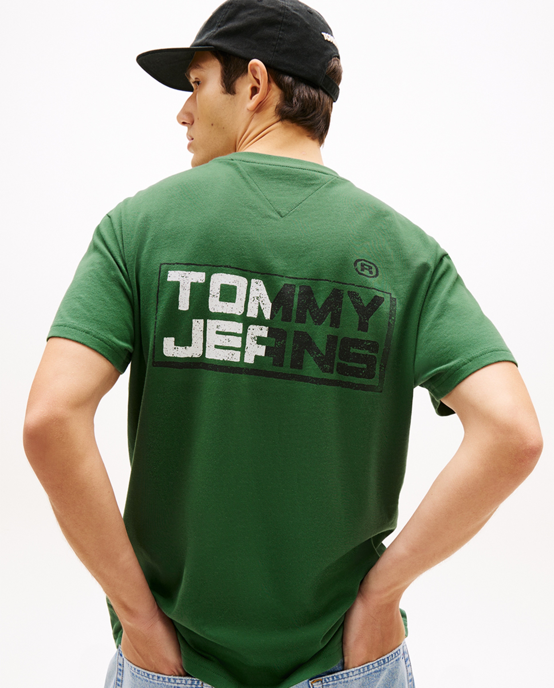 T-shirt Regular Fit de Manga Curta Verde-escuro-3