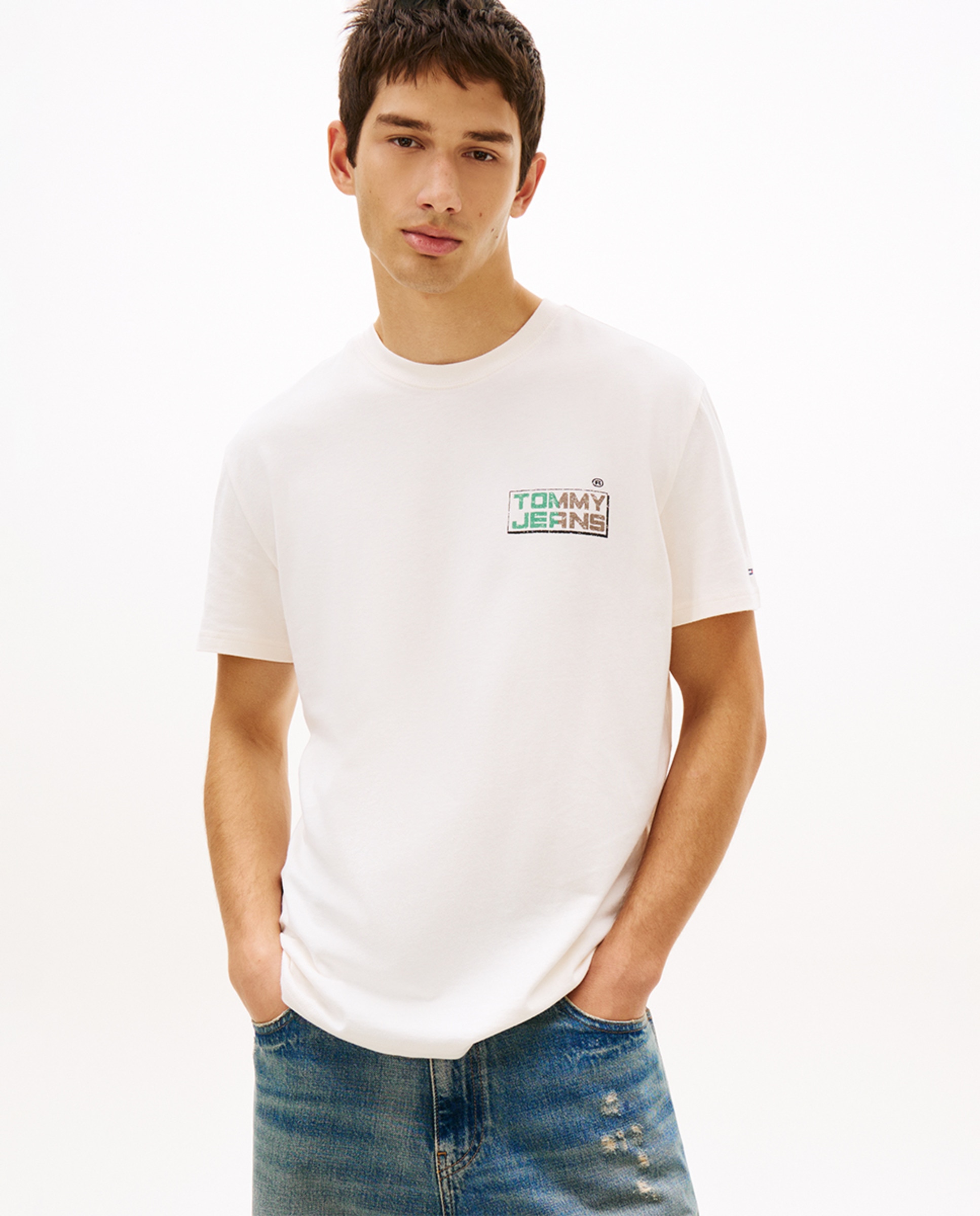 Imagen 0 de Camiseta de hombre regular fit de manga corta Crudo