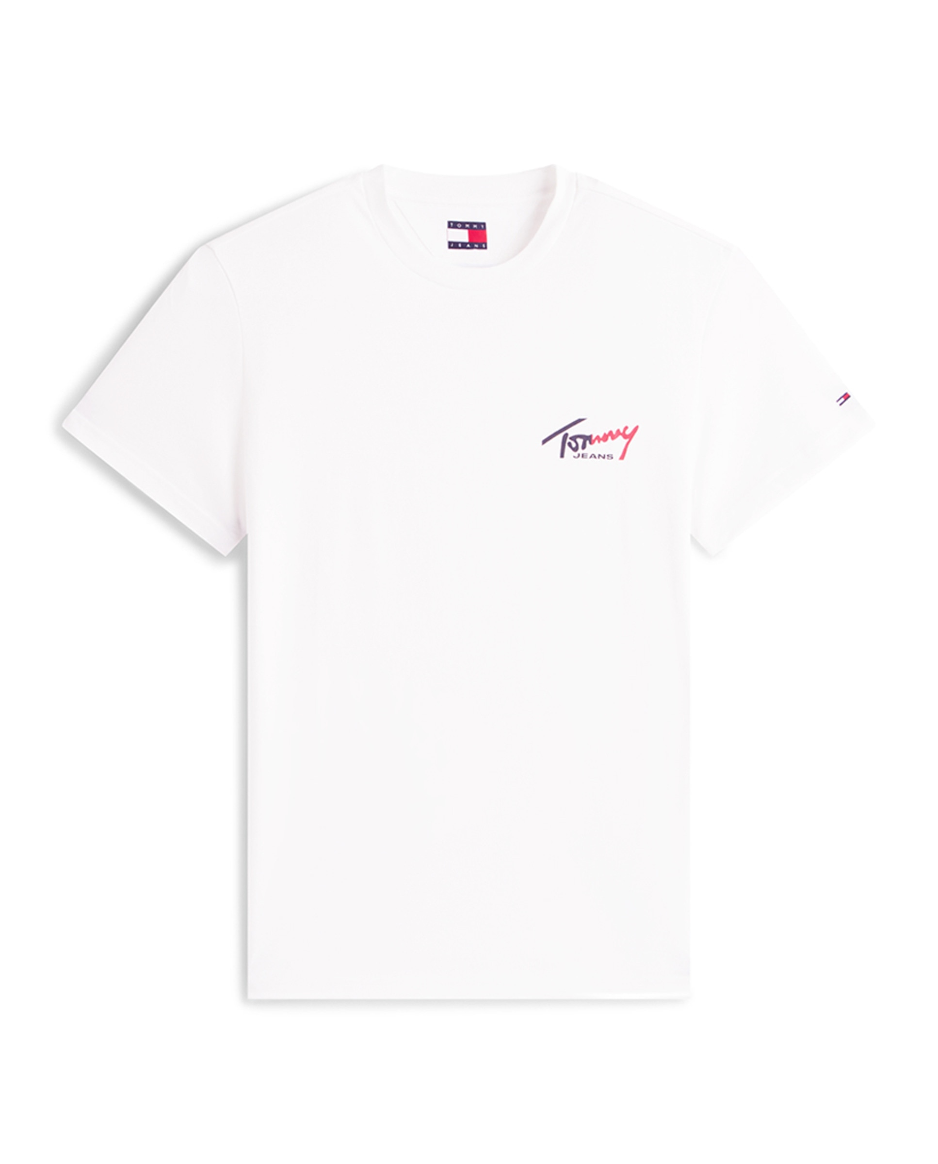 T-shirt Slim Fit com Manga Curta Branco-4