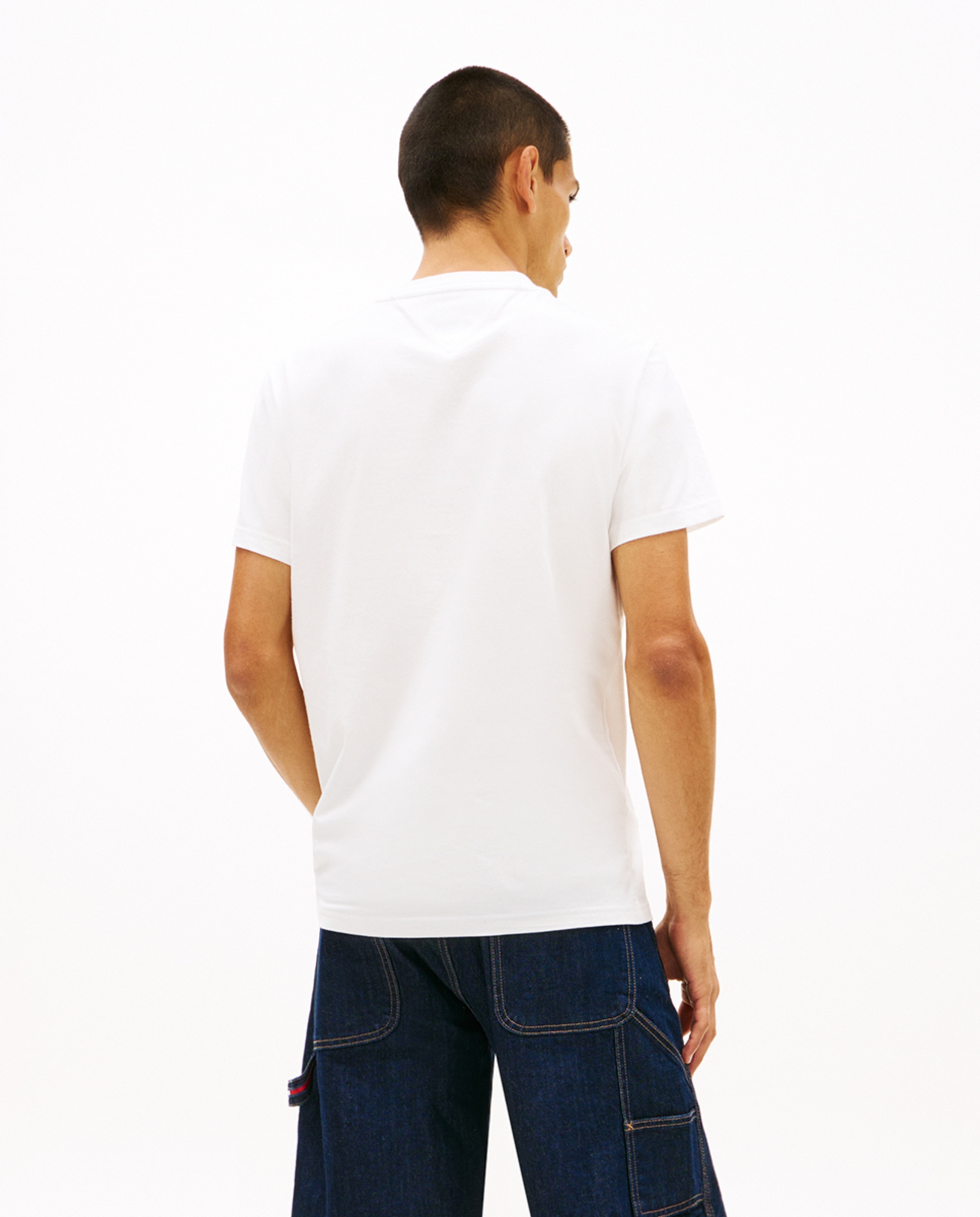T-shirt Slim Fit com Manga Curta Branco-2