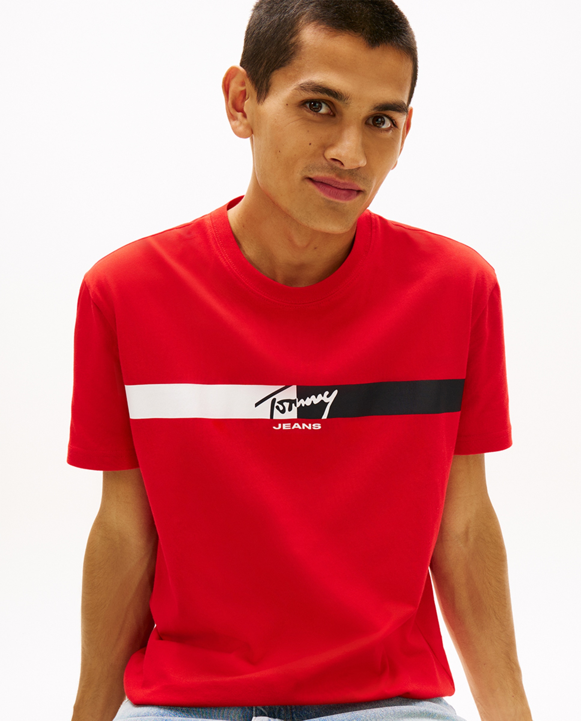 T-shirt Regular Fit de Manga Curta Vermelho-3