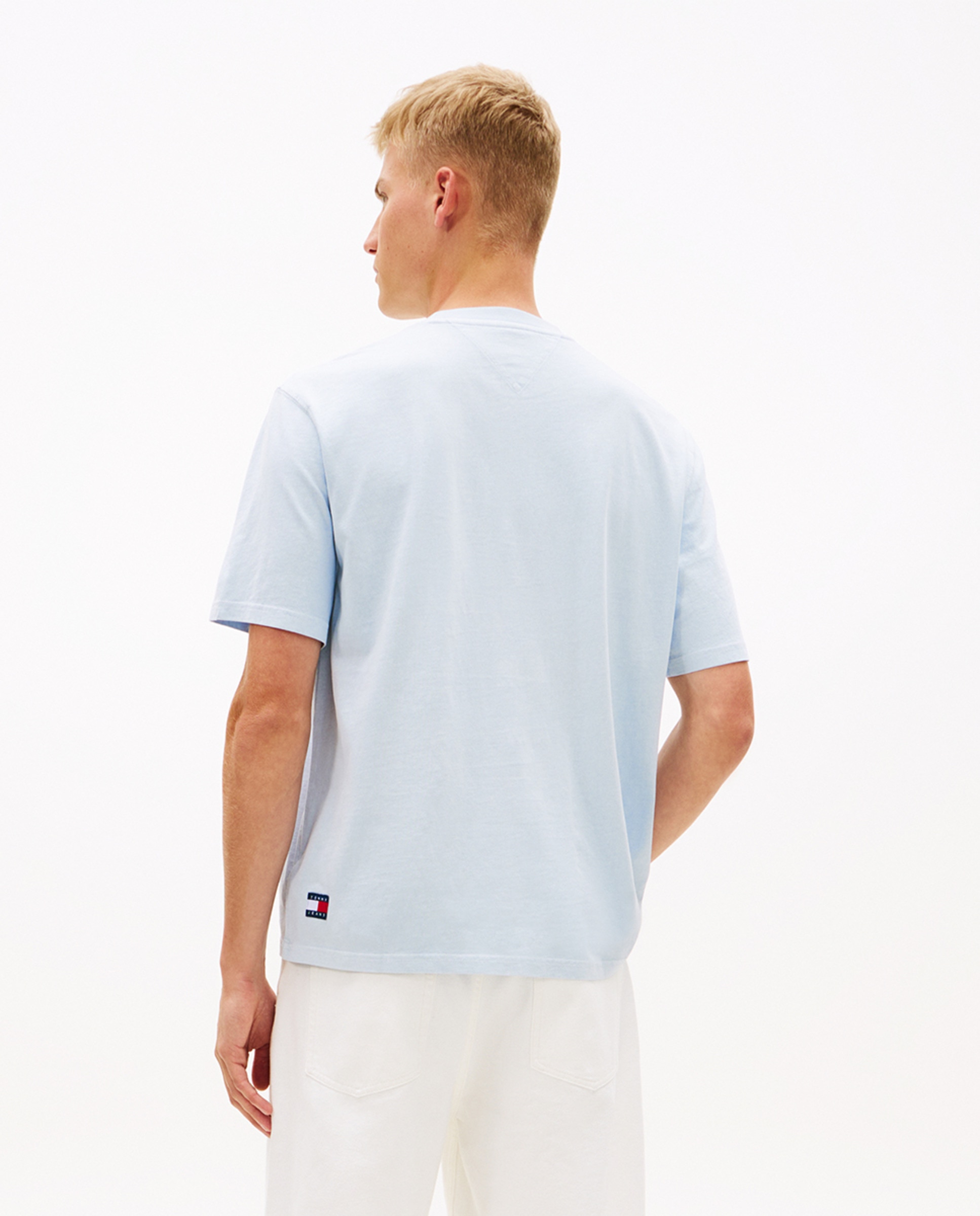 T-shirt 90s Fit com Manga Curta Azul-claro-2
