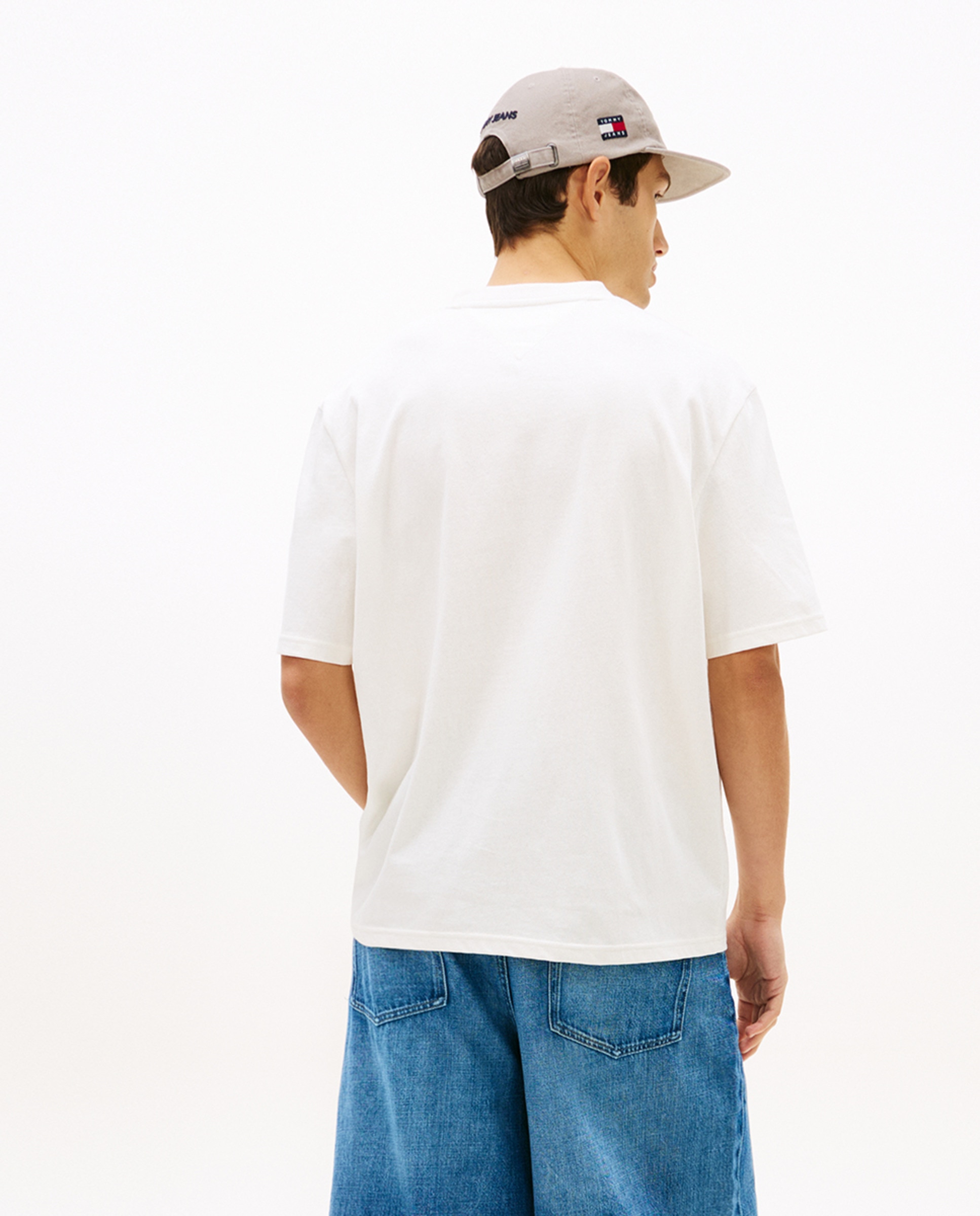 T-shirt 90s Fit com Manga Curta Branco-2