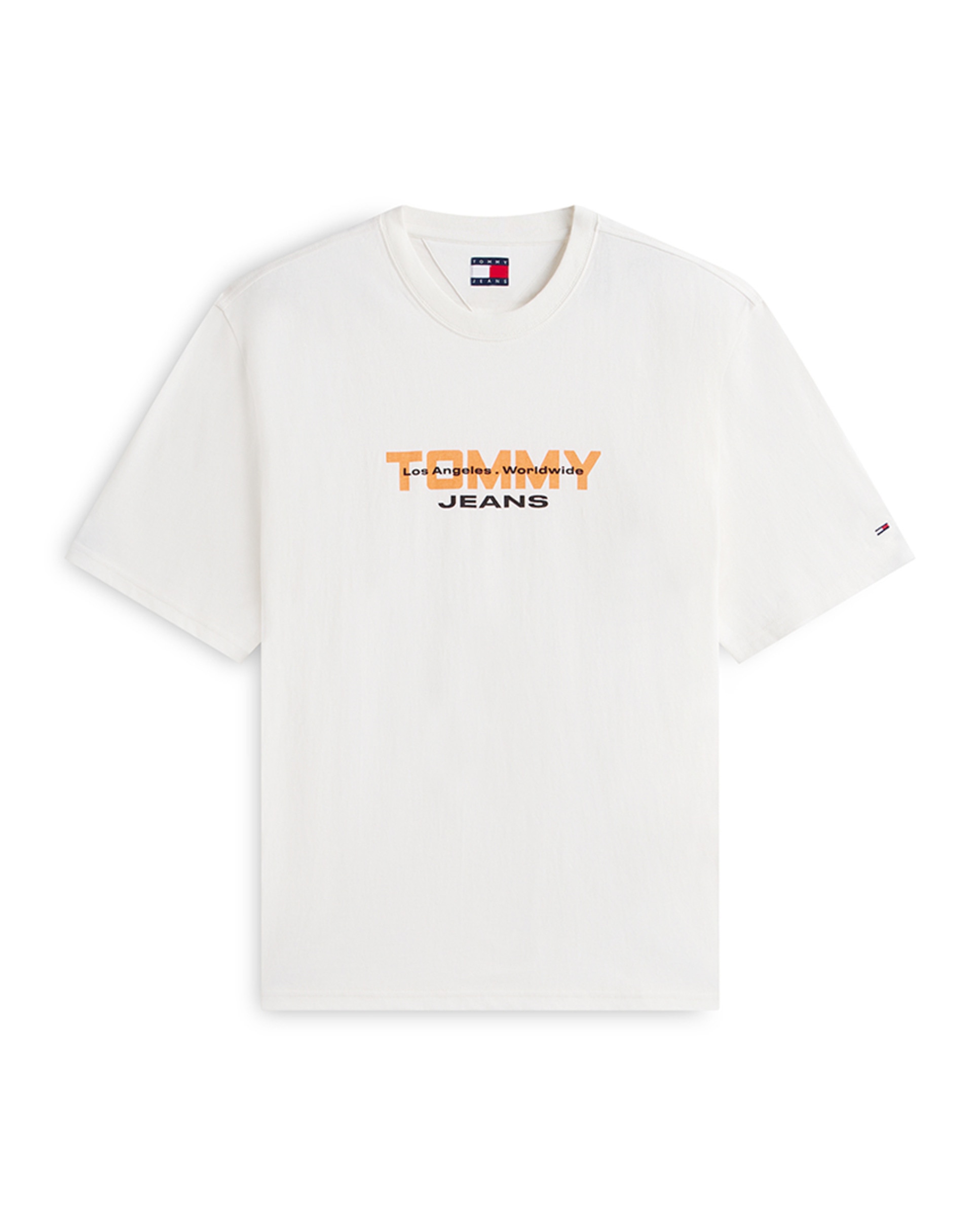 T-shirt 90s Fit com Manga Curta Branco-4