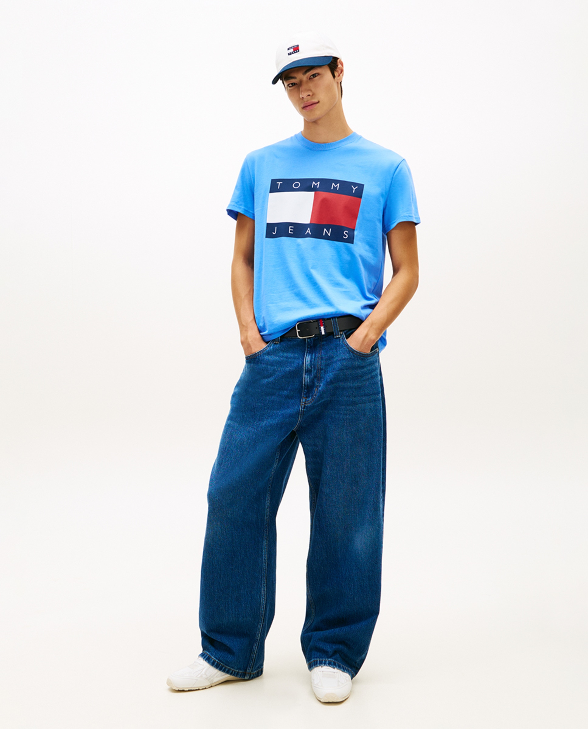 T-shirt Regular Fit de Manga Curta Azul-5