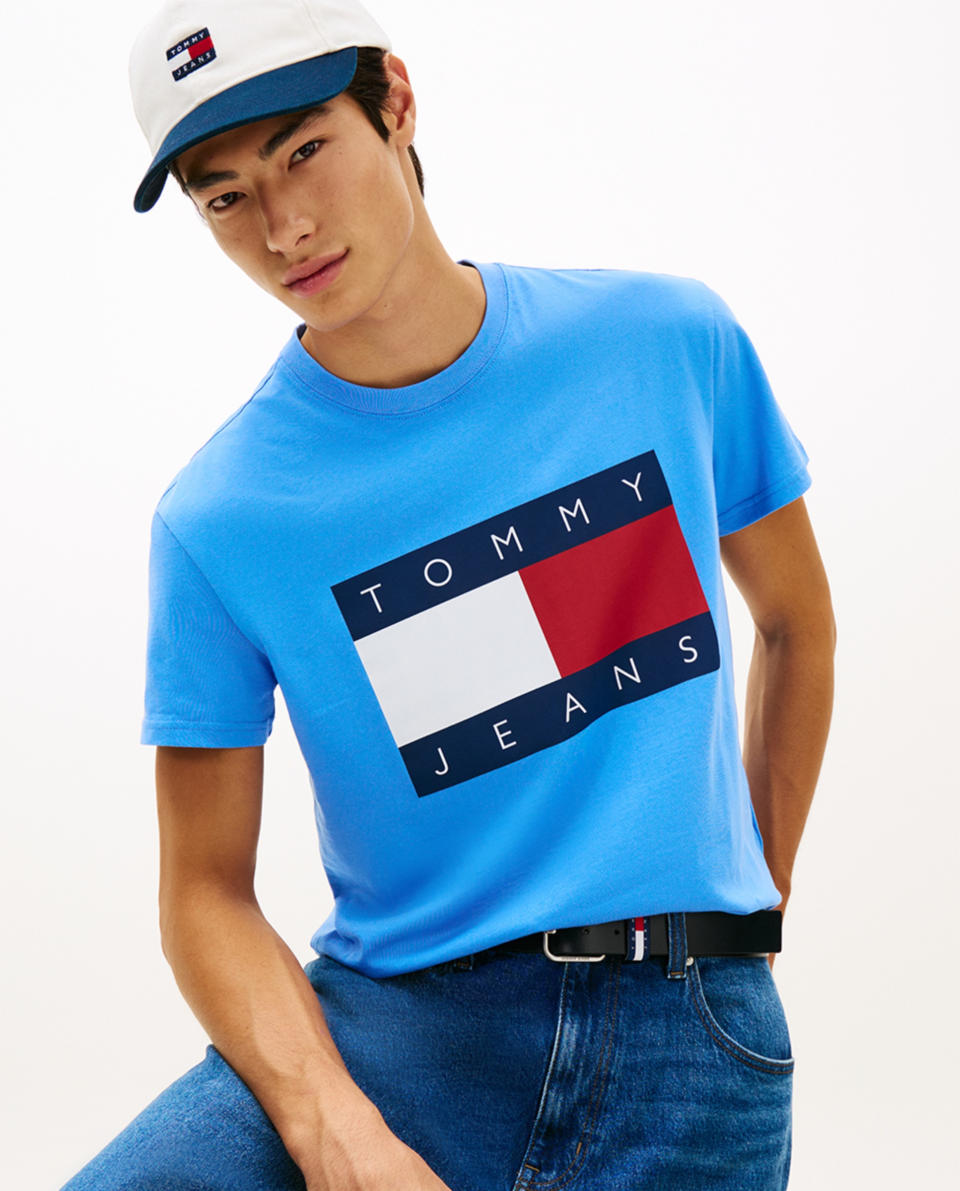 T-shirt Regular Fit de Manga Curta Azul-3