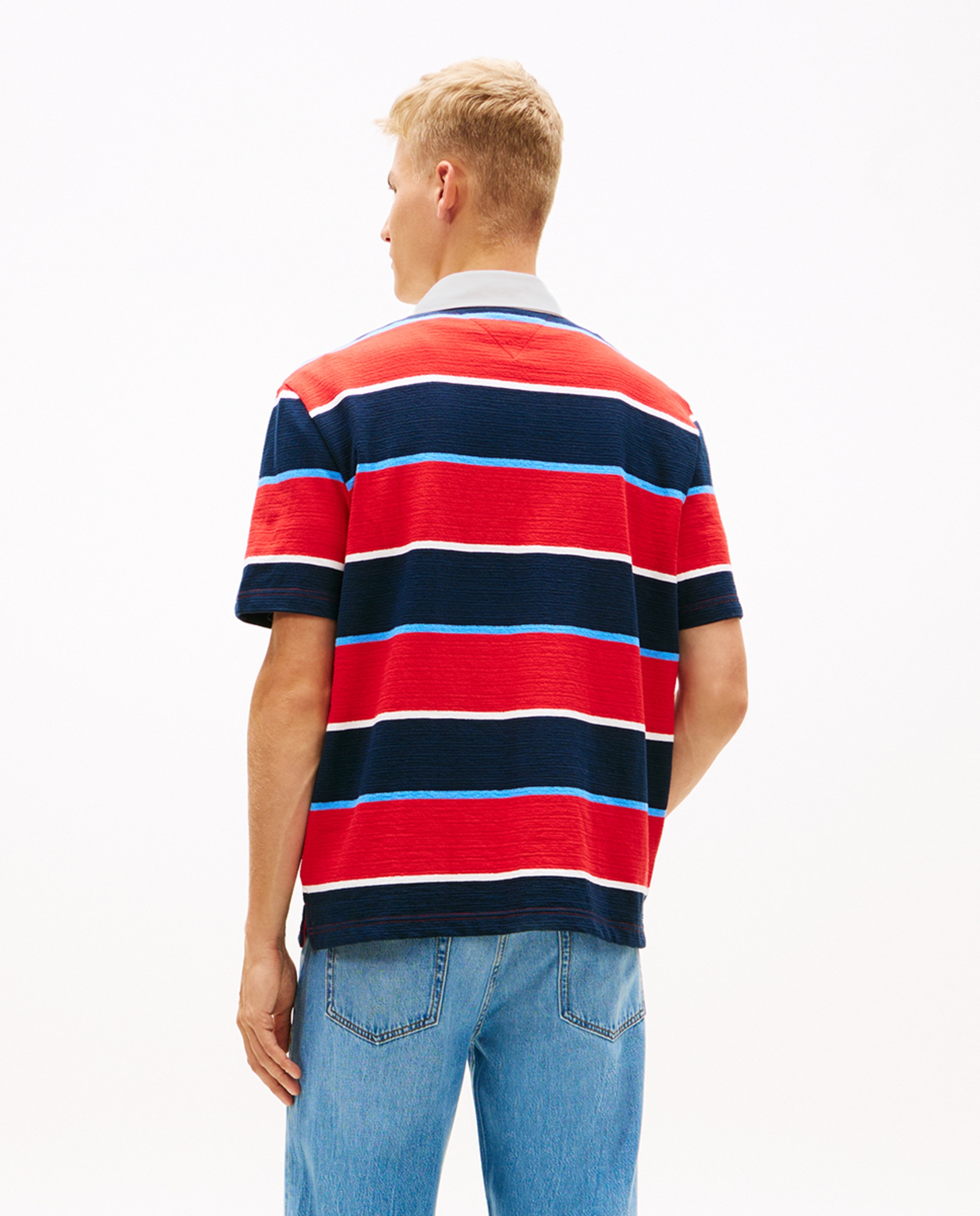 Polo Tipo Rugby Relaxed Fit com Manga Curta Vermelho-2