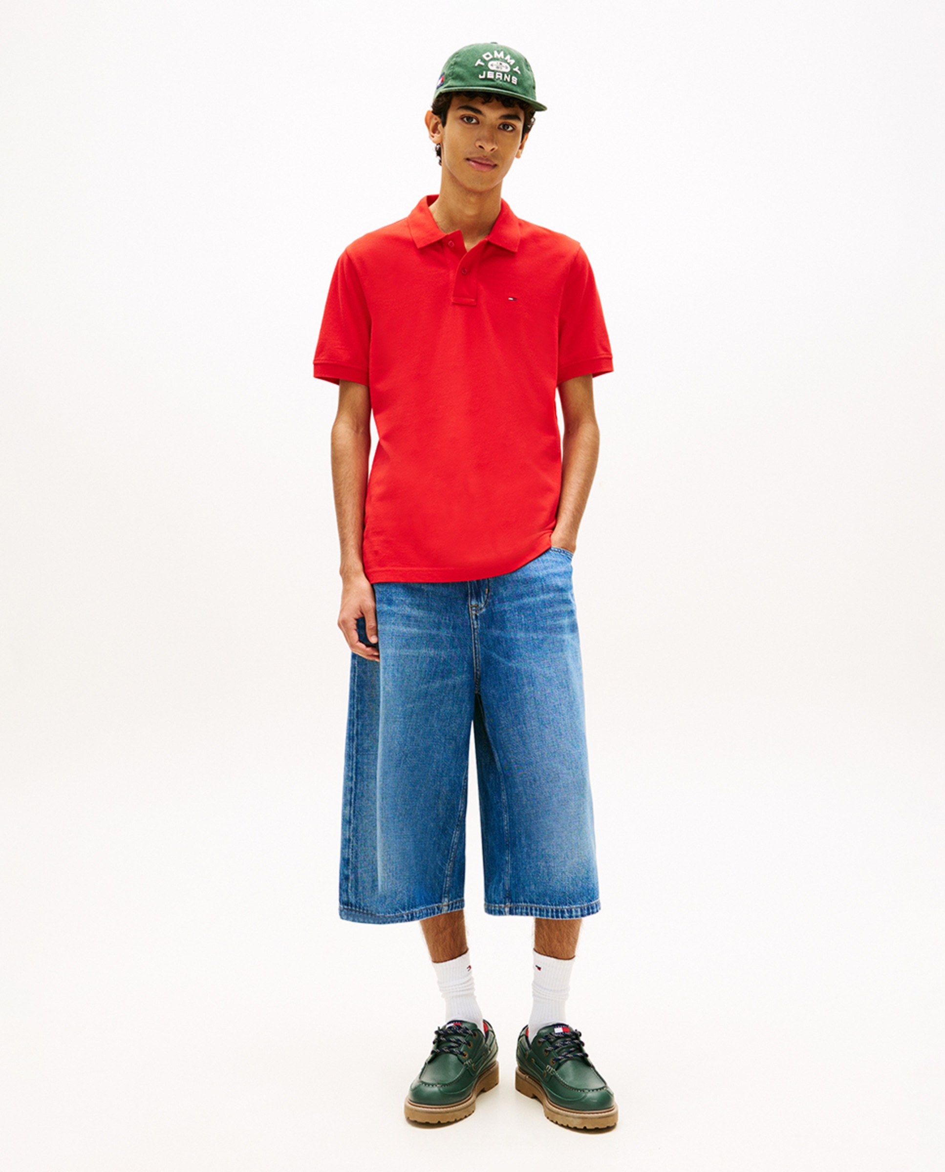 Polo Básico Regular Fit com Manga Curta Vermelho-5