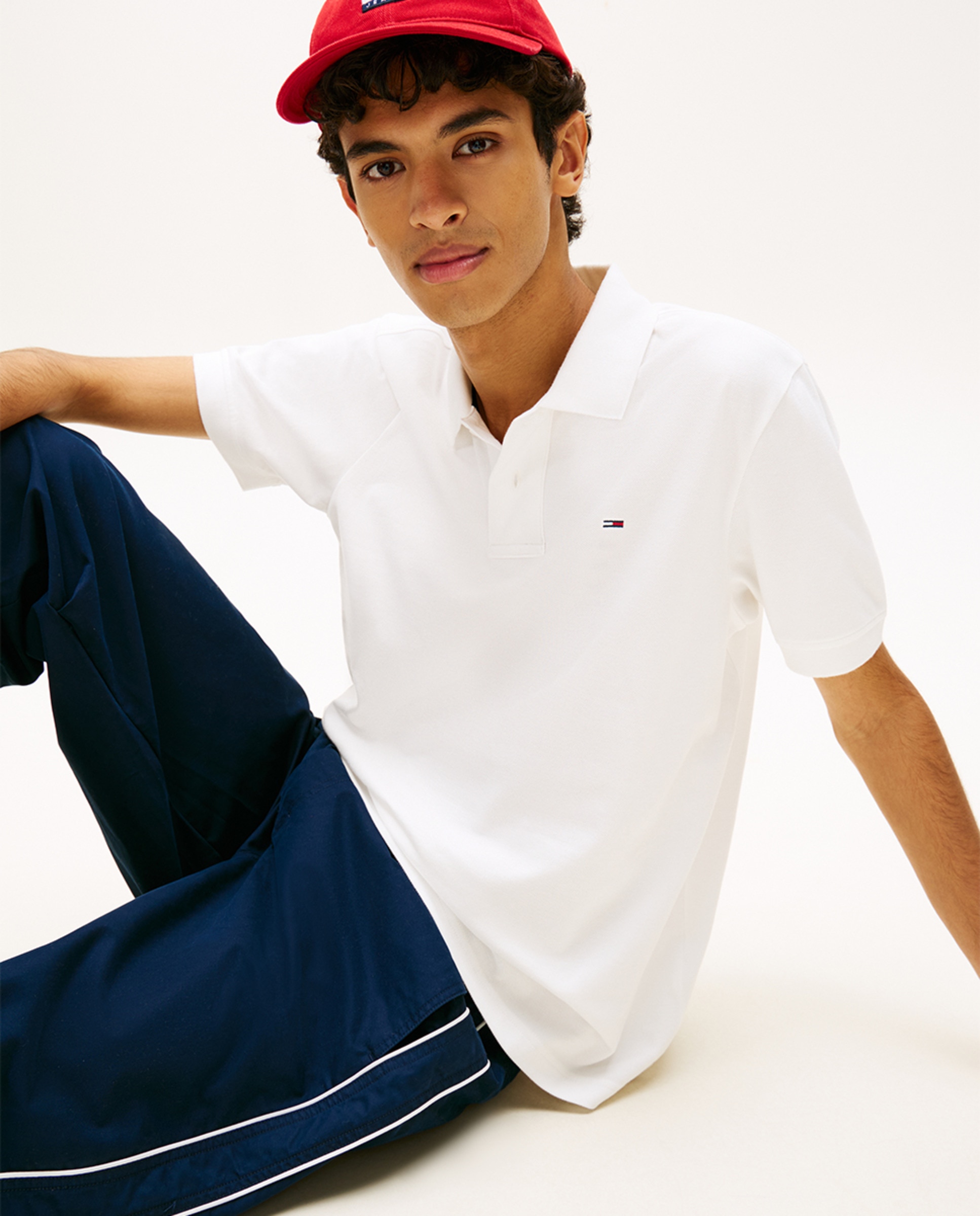Polo Básico Regular Fit com Manga Curta Branco-3