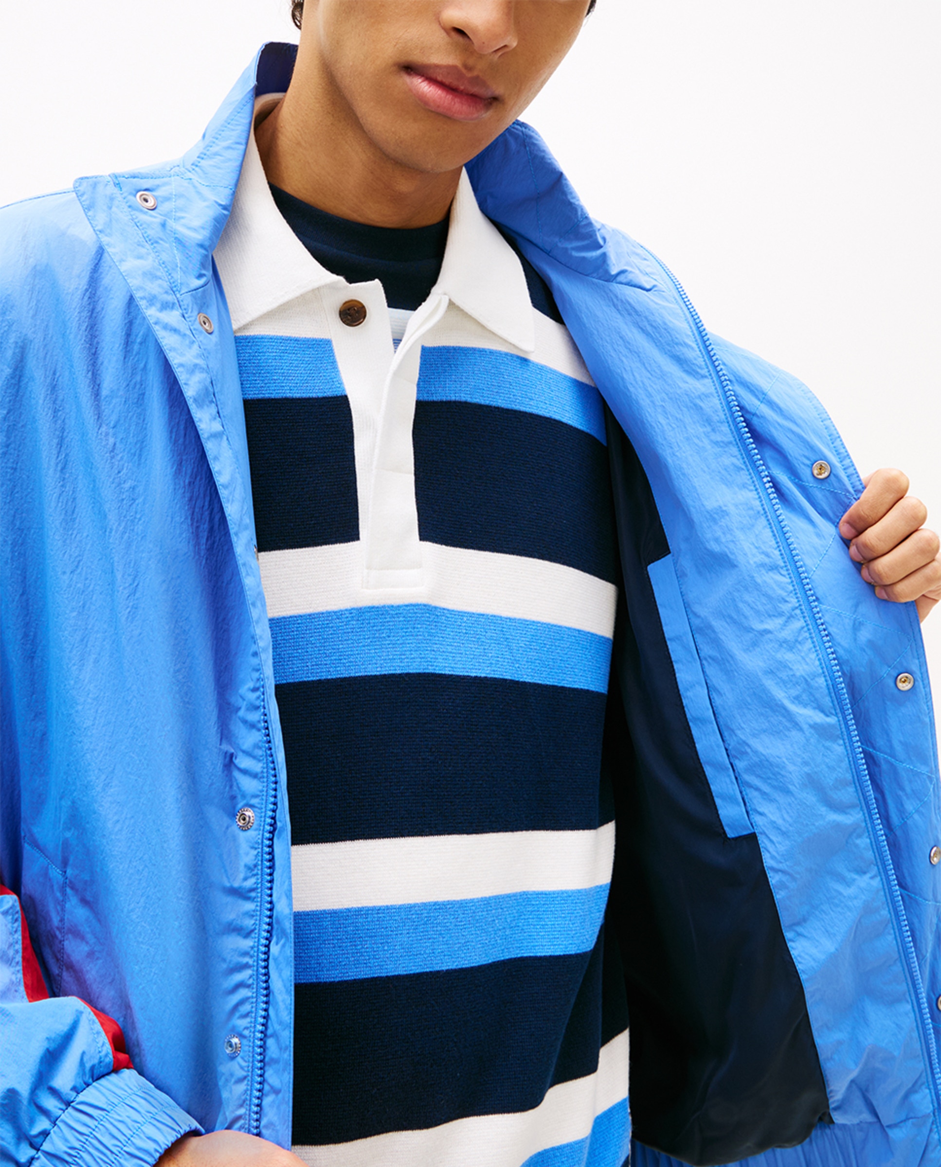 Casaco Tipo Blusão Bomber Regular Fit Azul-4