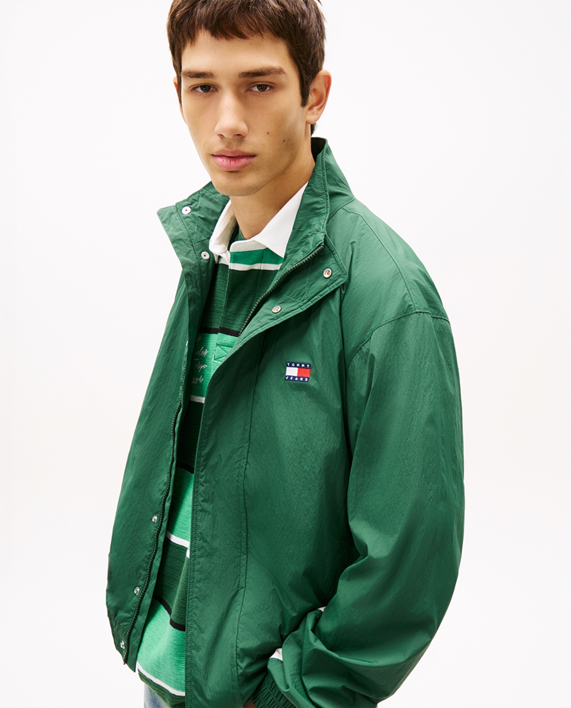 Casaco Tipo Blusão Bomber Regular Fit Verde-escuro-4