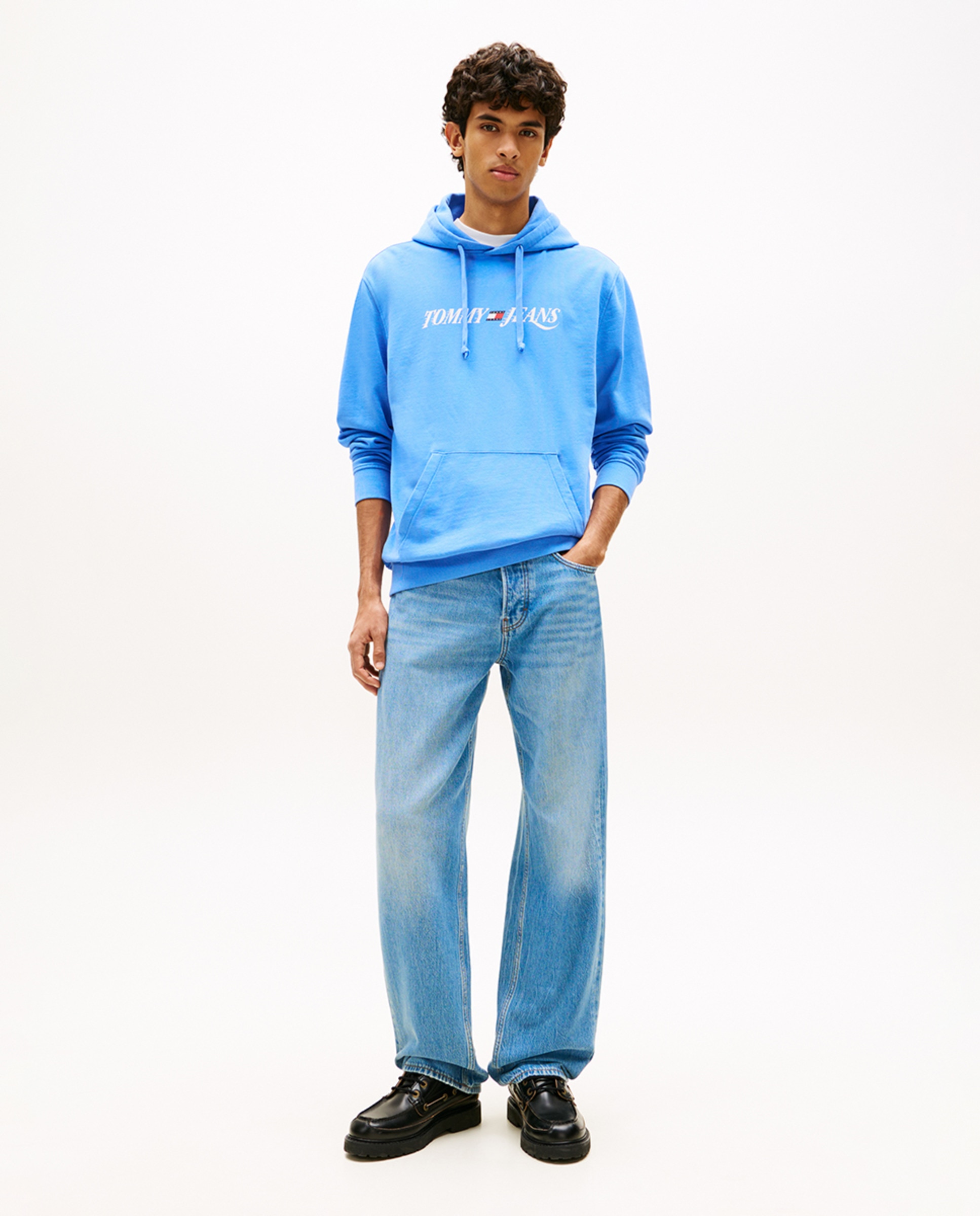Sweatshirt regular fit com capuz Azul-5