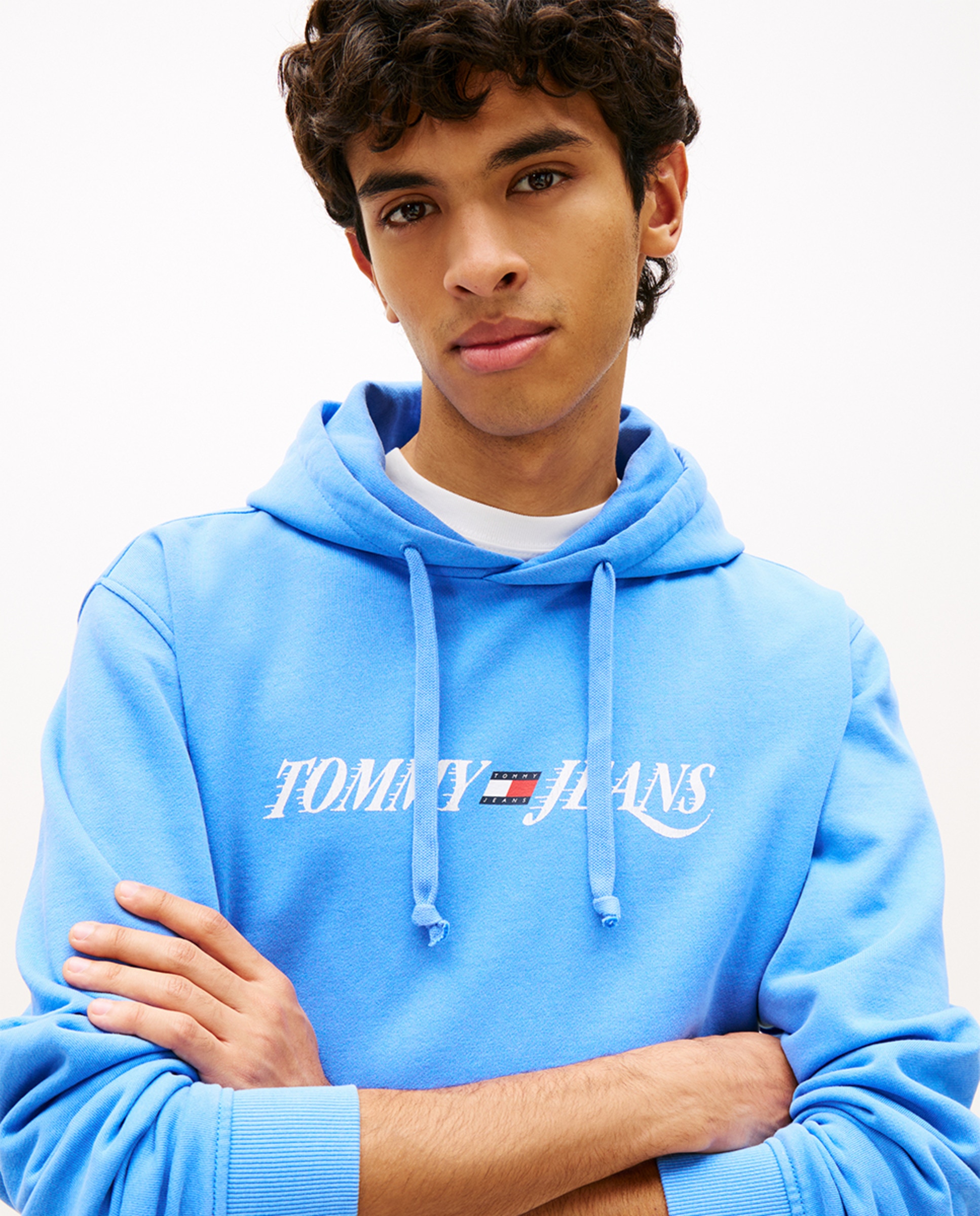 Sweatshirt regular fit com capuz Azul-3