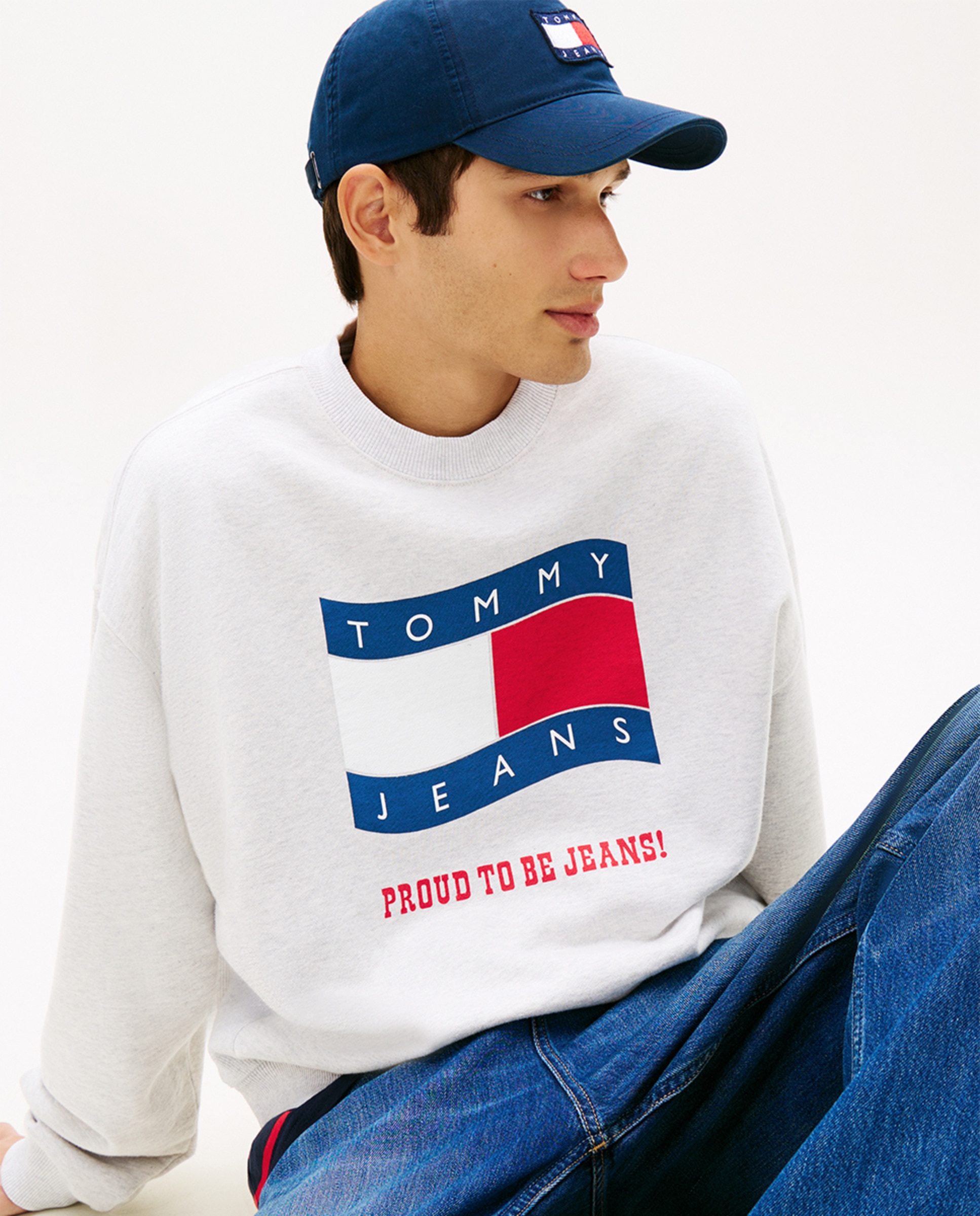 Sweatshirt de Gola Redonda 90s Fit Cinzento-claro-3