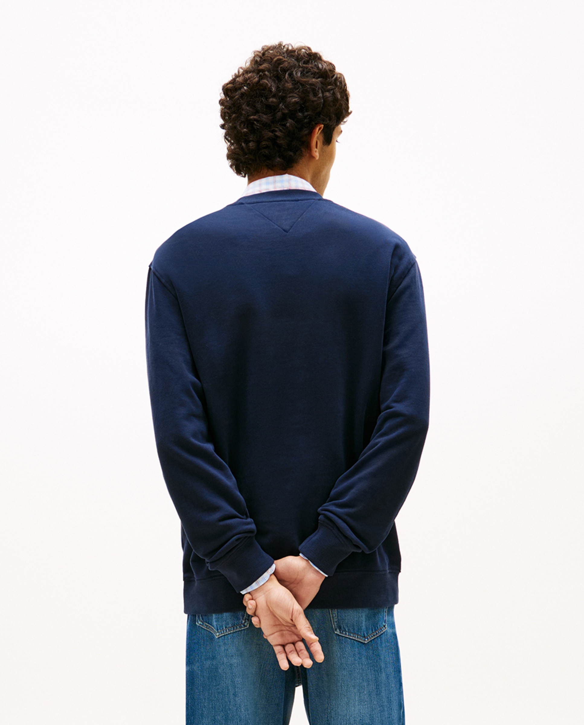 Sweatshirt Regular Fit sem Capuz Azul-marinho-2
