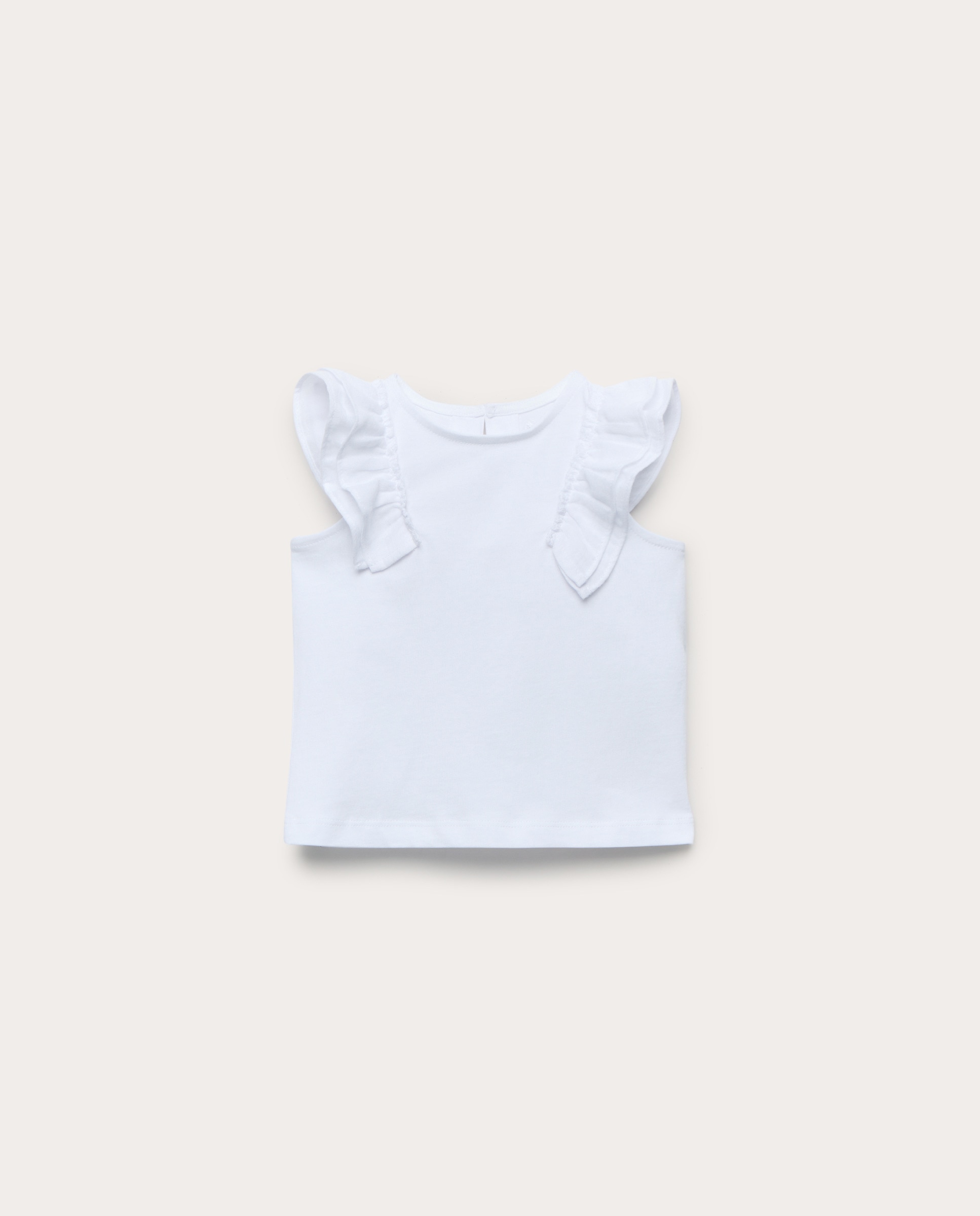 Imagen 0 de Camiseta bebé niña con volante de gasa