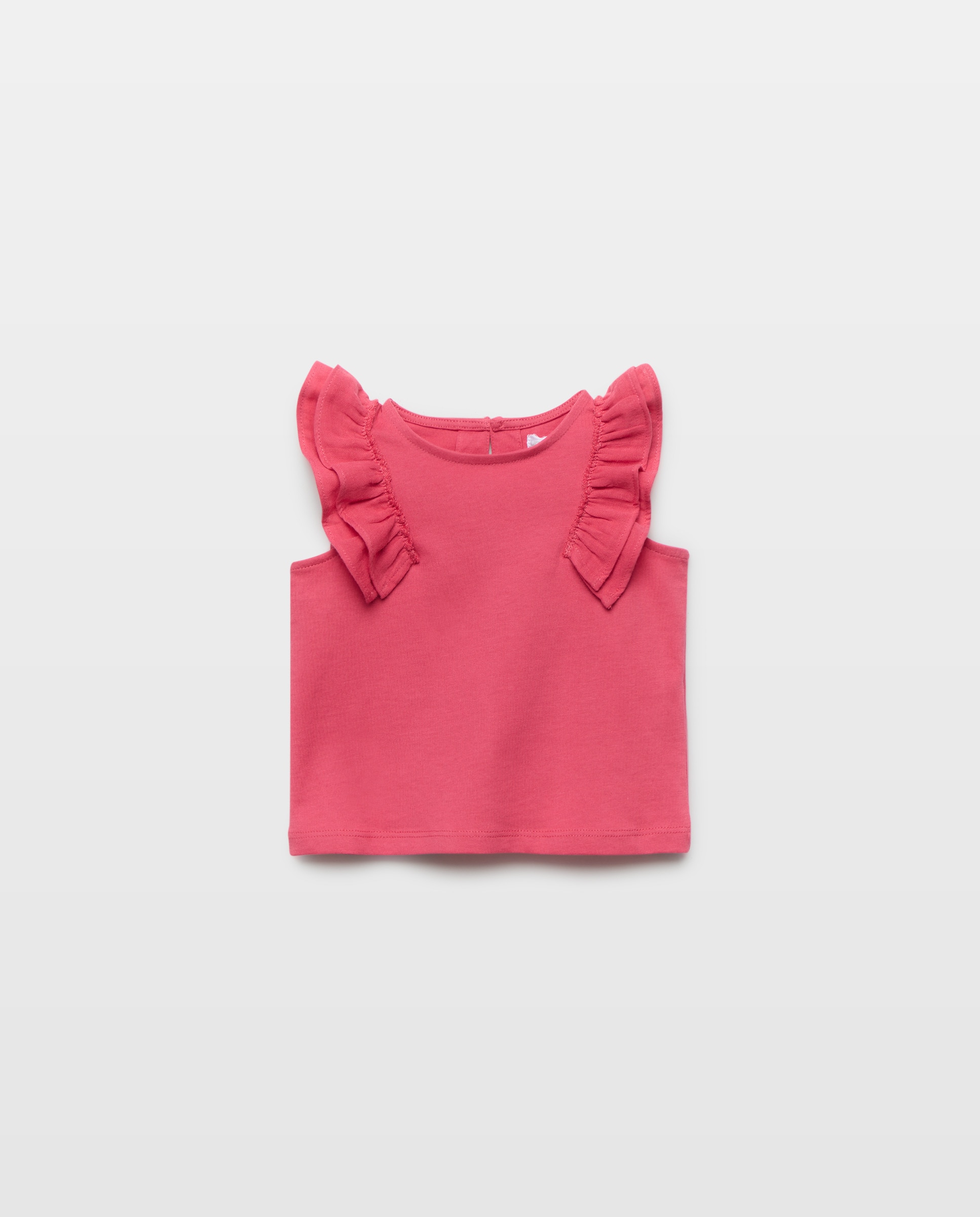 Imagen 0 de Camiseta bebé niña con volante de gasa