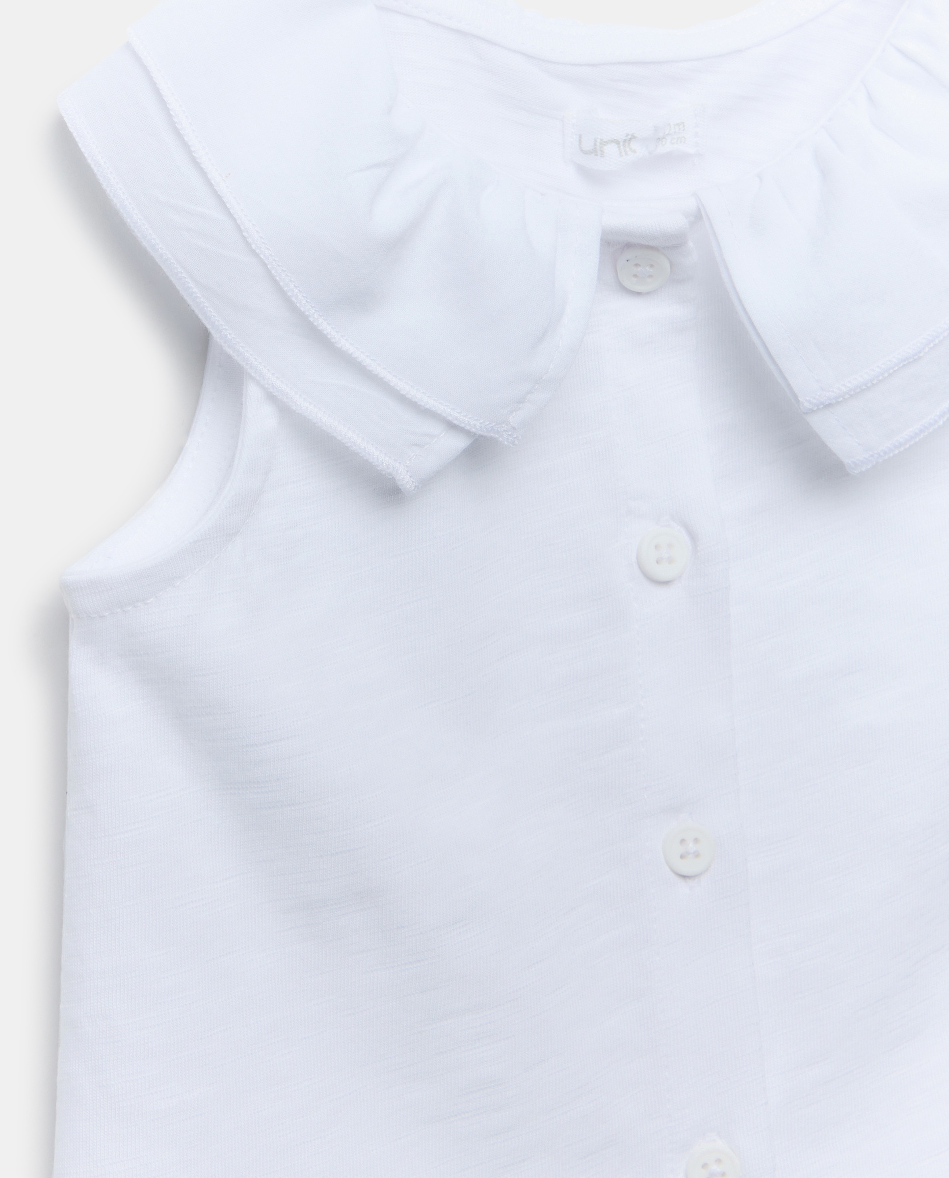 Camiseta bebé niña con doble cuello Blanco-3