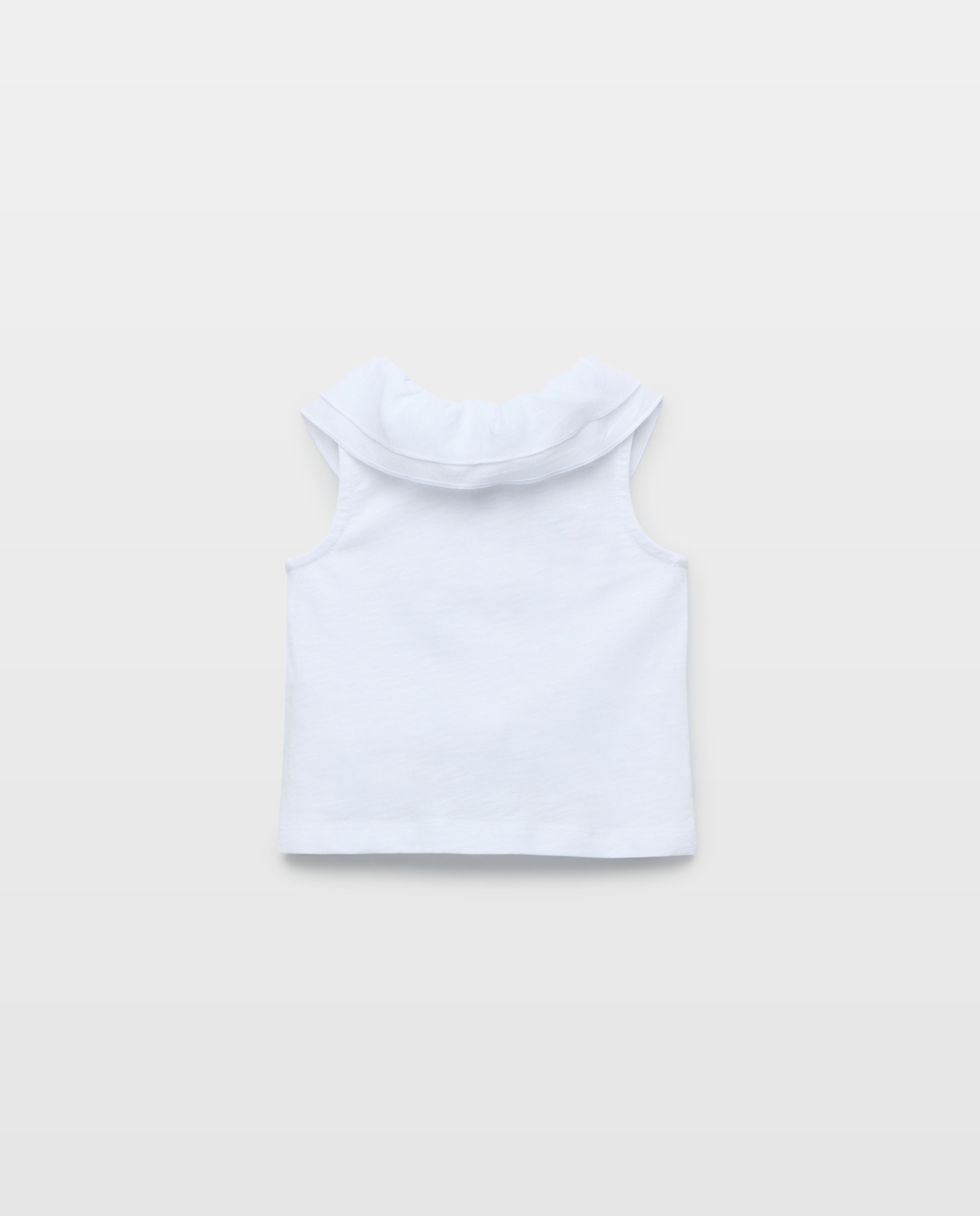 Camiseta bebé niña con doble cuello Blanco-2