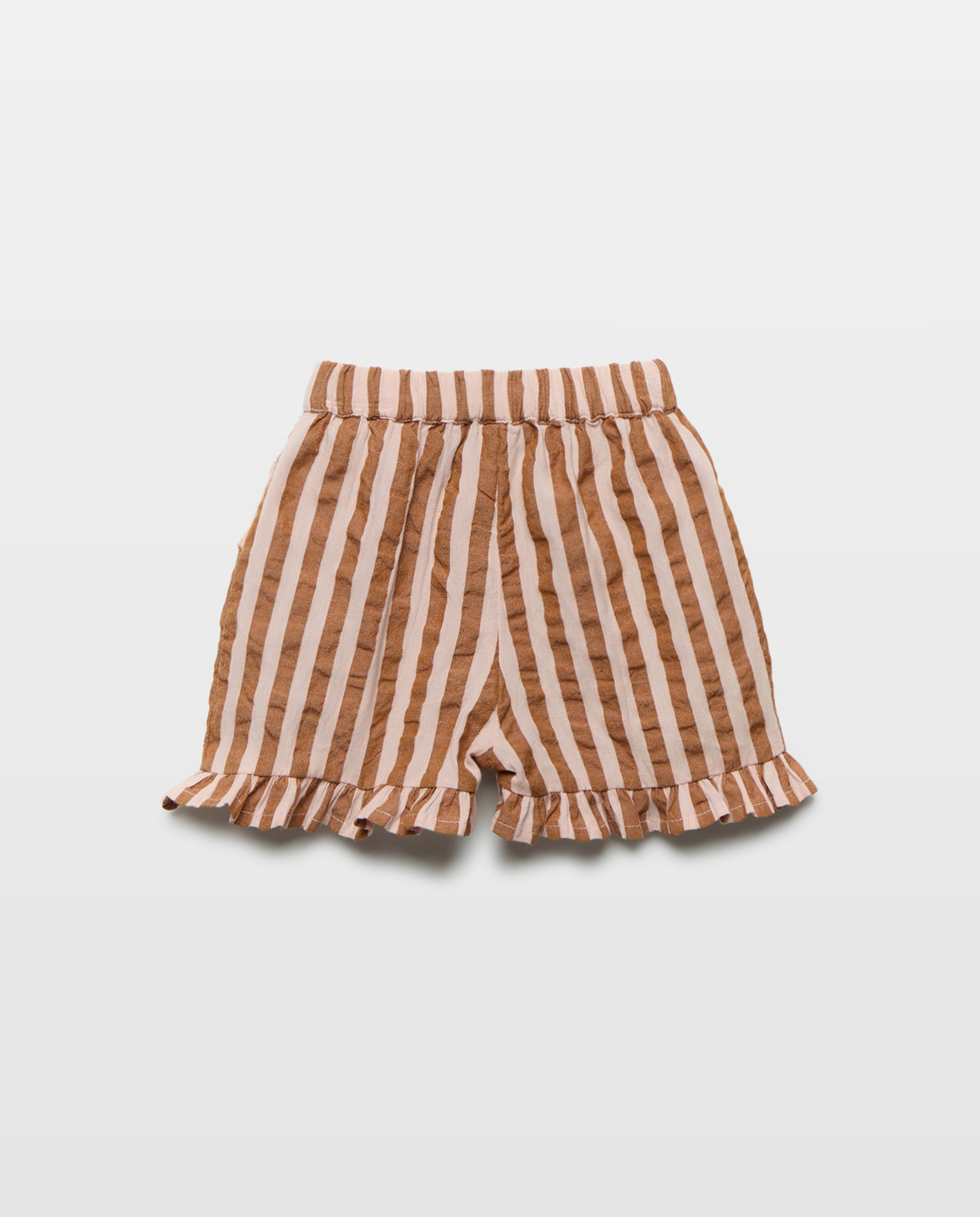 Short bebé niña volantes set 660 Naranja-2