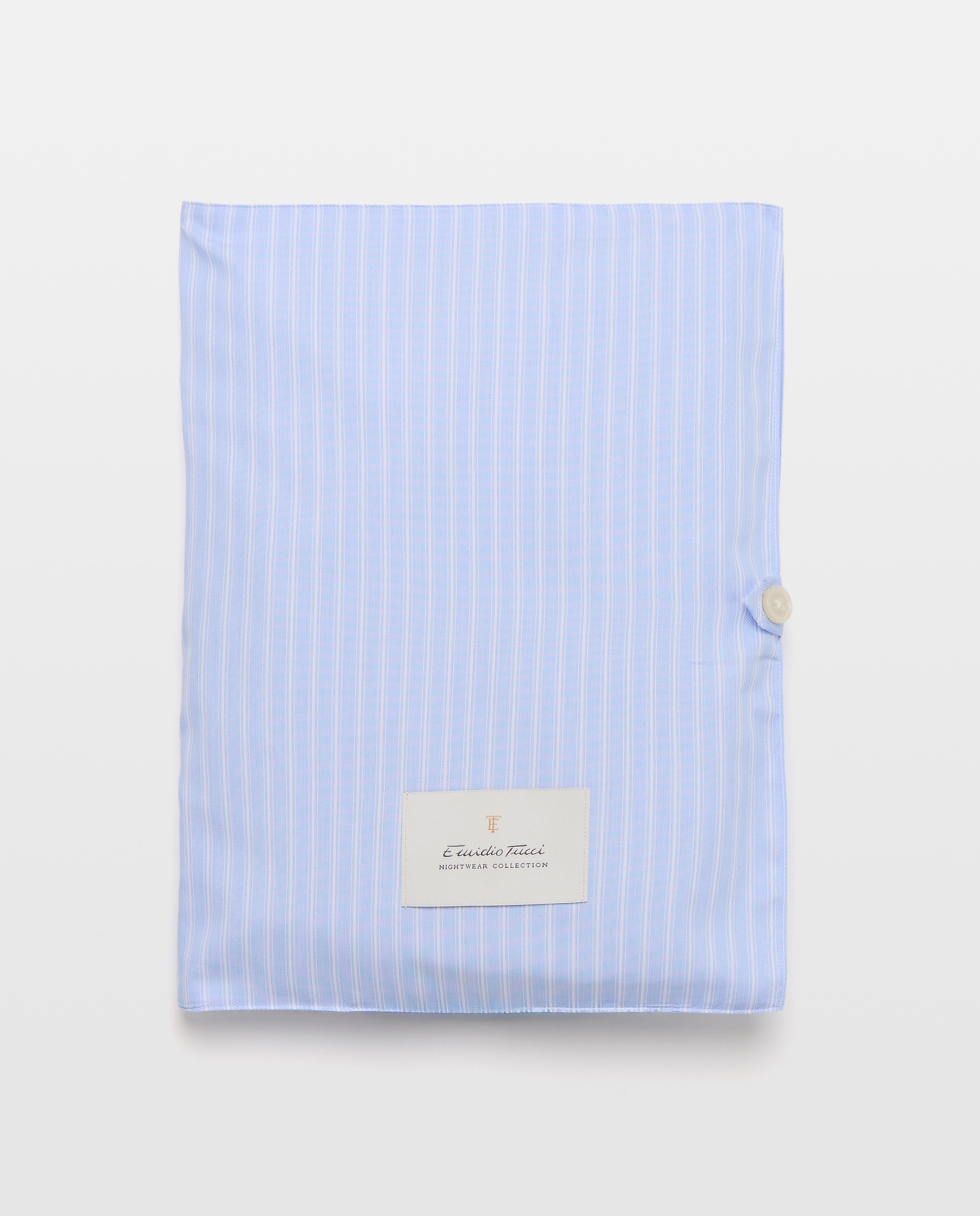 Pijama de Popelina às Riscas Branco-5