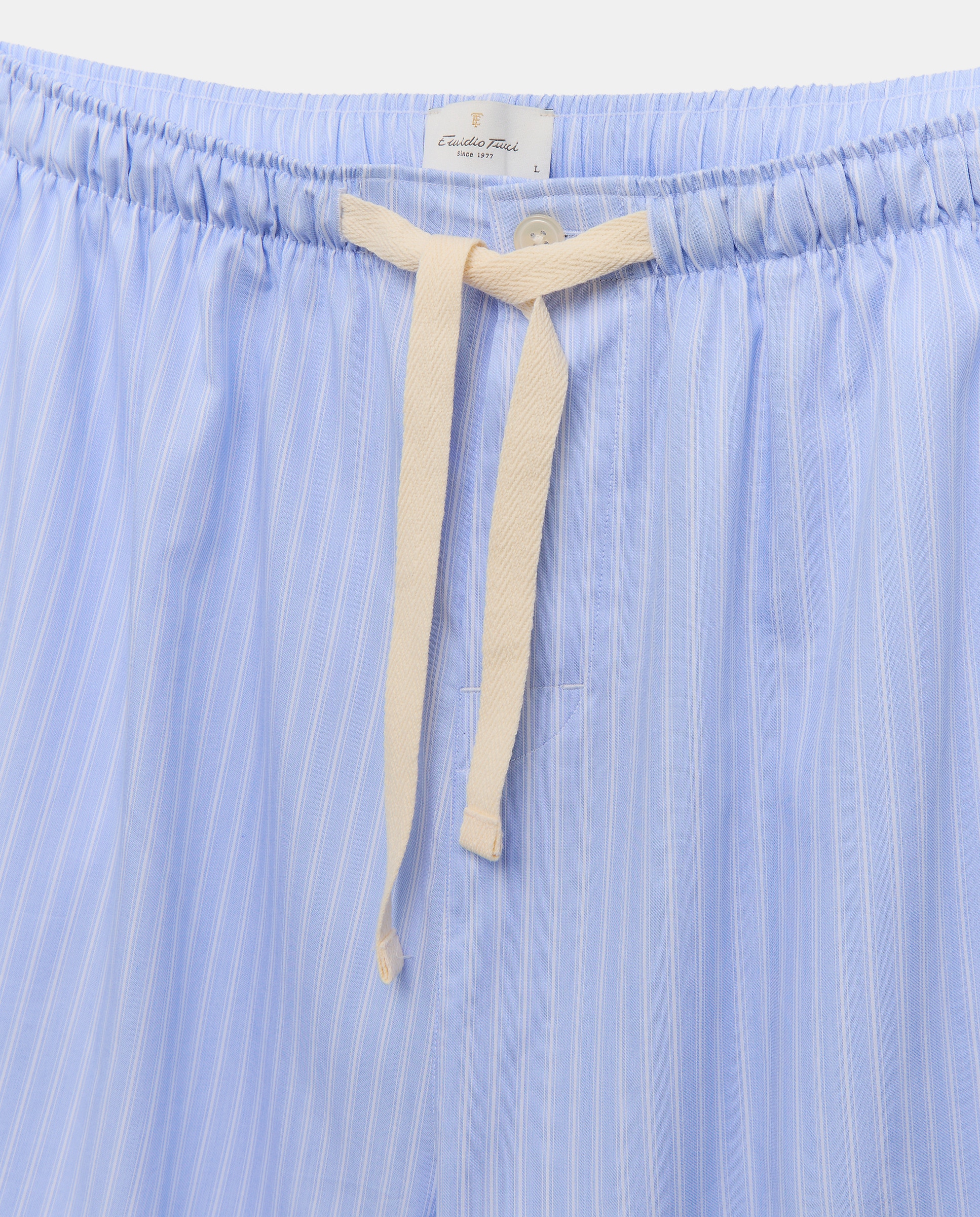 Pijama de Popelina às Riscas Branco-4