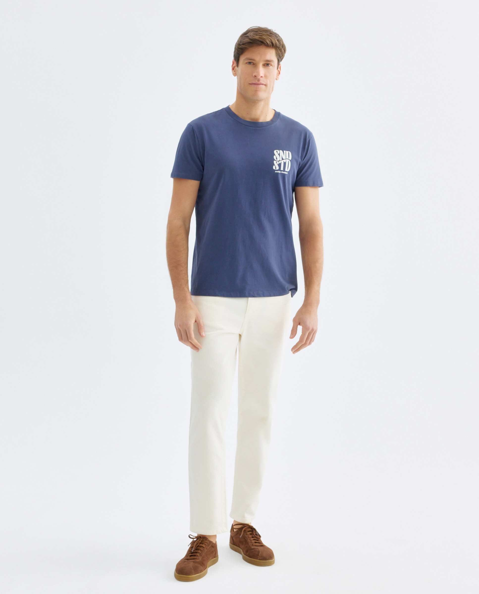 Camiseta de hombre manga corta MONTAUK STUDIO 400 Azul-2