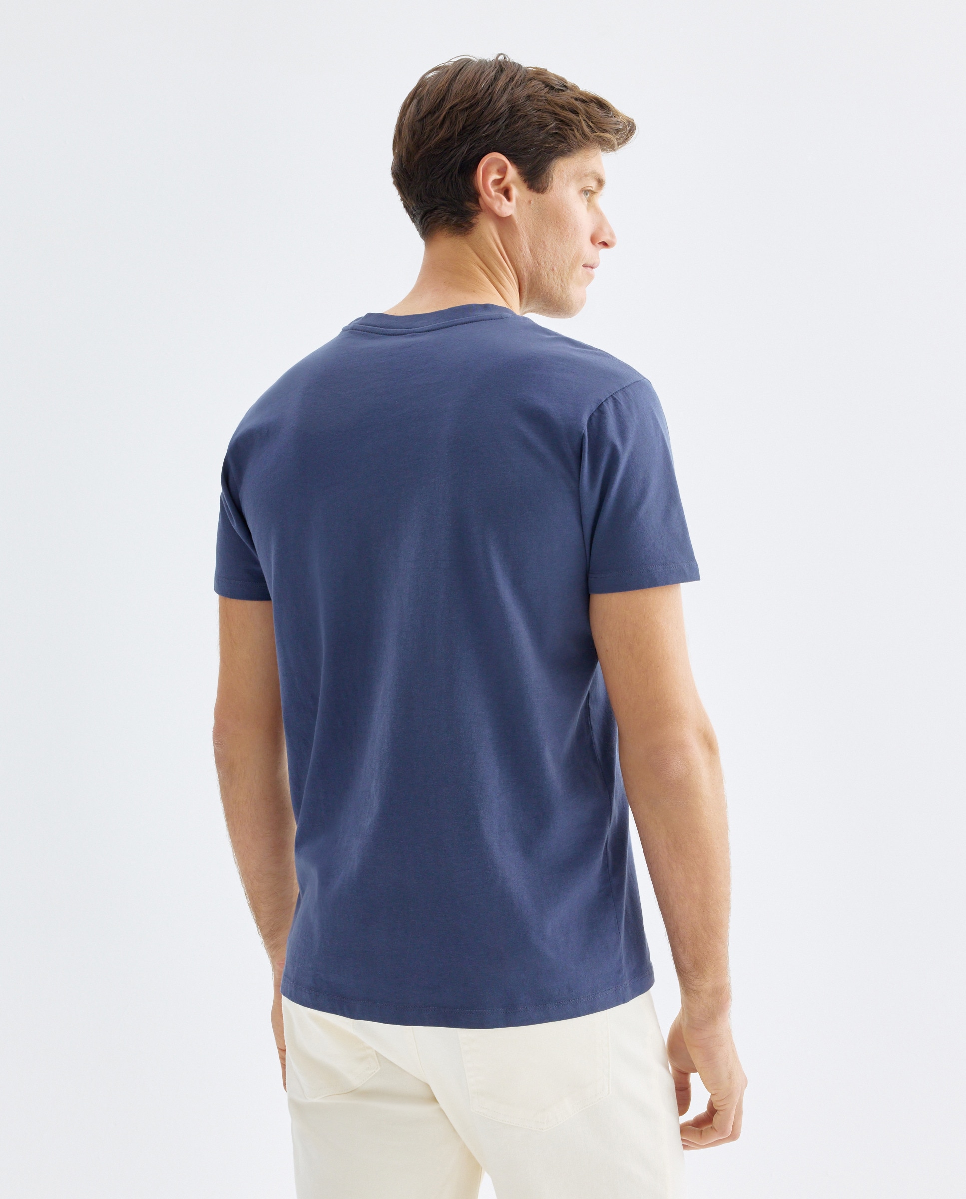 Camiseta de hombre manga corta MONTAUK STUDIO 400 Azul-3