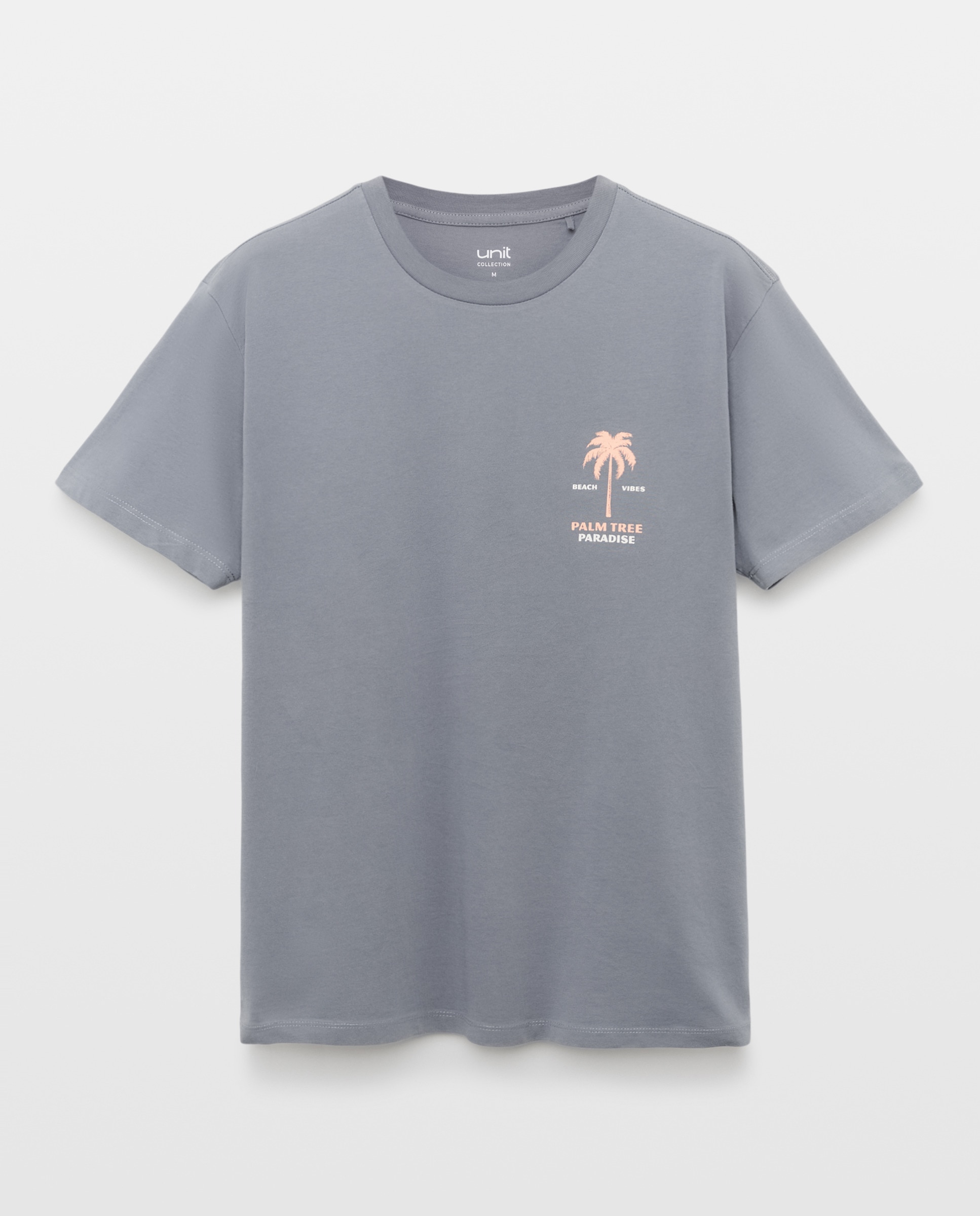 Camiseta de hombre manga corta PALM TREE PARADISE 400 Azul-4